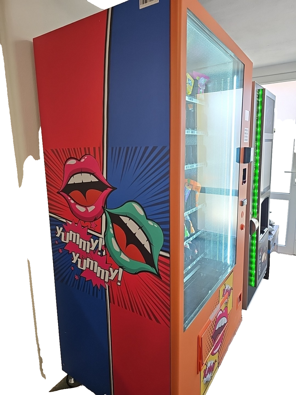 Snack Automat   mit Kartenzahlung Münzwechsler  und  Geldscheinen tolles Design4