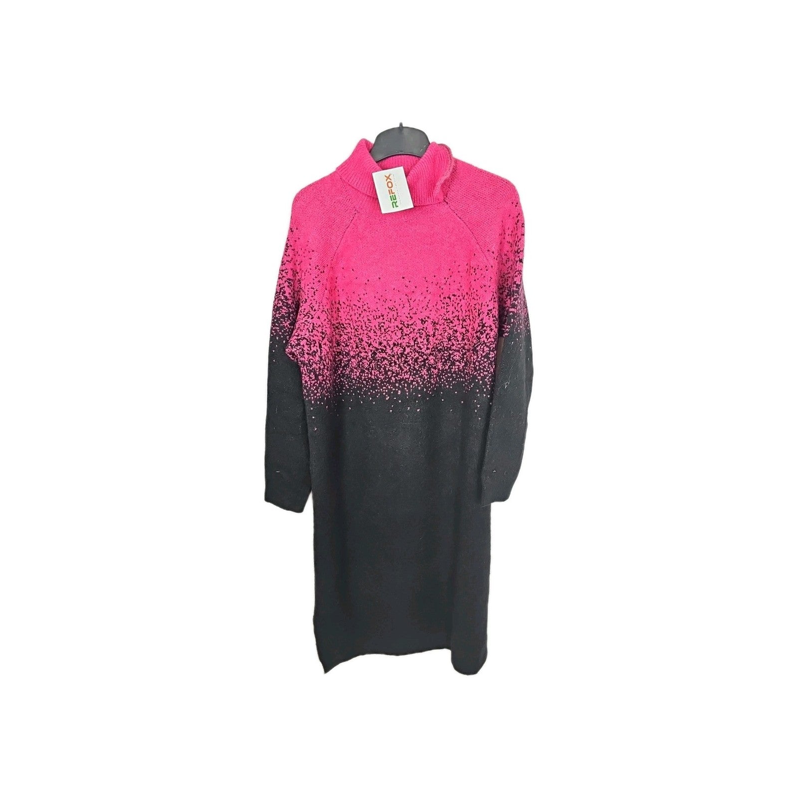 EK8971 Damen Kleid von Ulla Popken, schwarz-pink, Gr.460