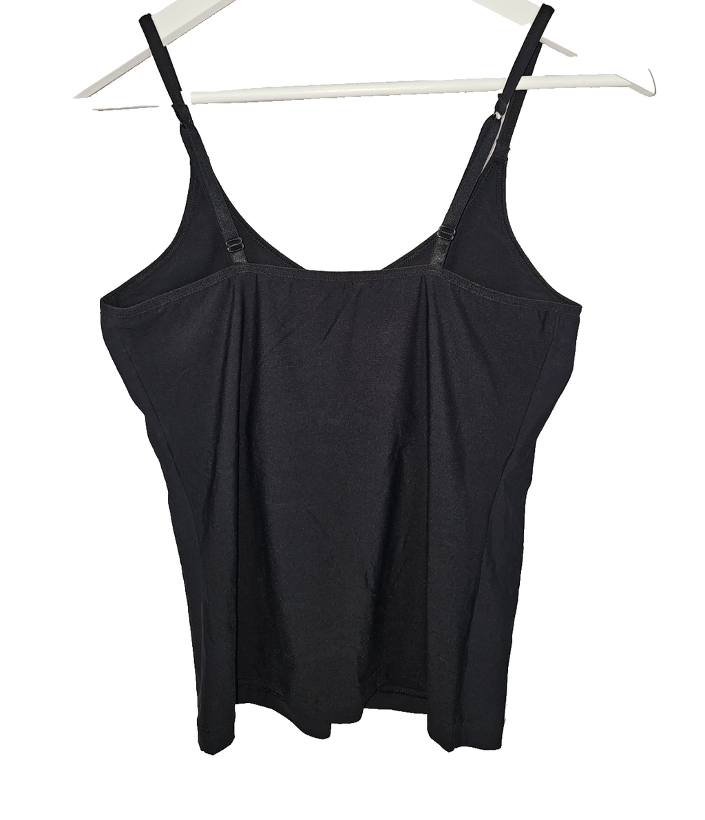 EK8056 Damen Top mit eingenähten Bustier, schwarz, Gr.S1