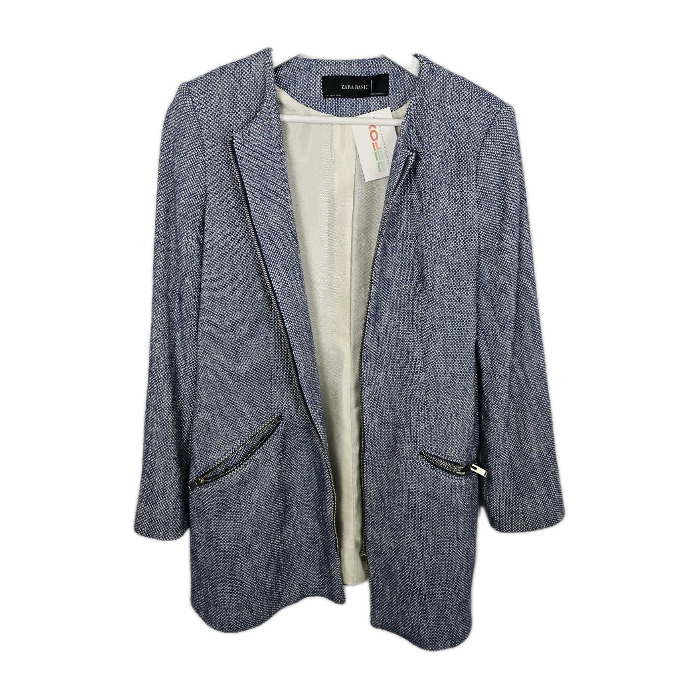 EK9191 Damen Trenchcoat von Zara, Blau, Gr.L3