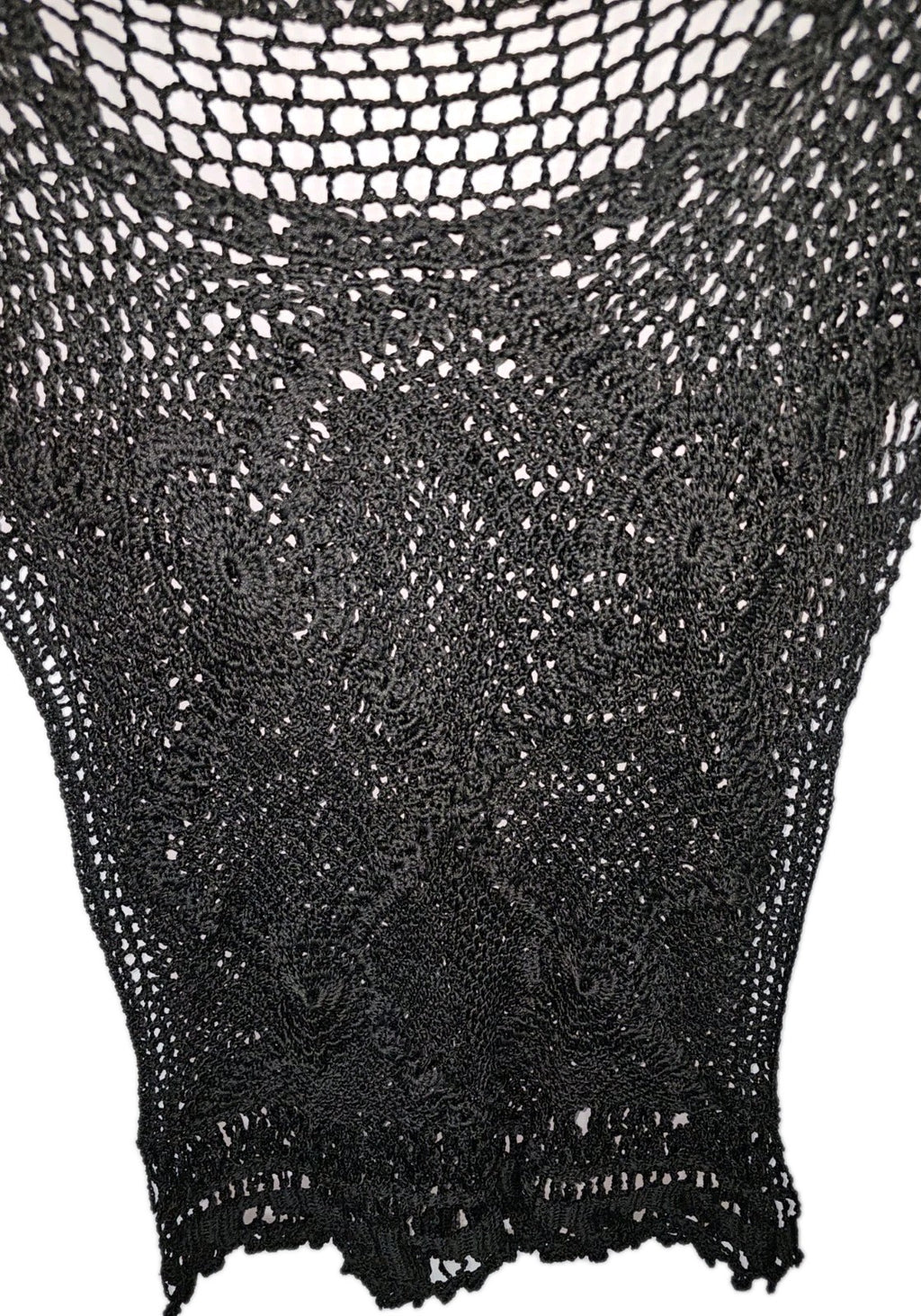 EK9412 Damen T-Shirt, schwarz. Lochmuster, Gr.L(Größentabelle)2