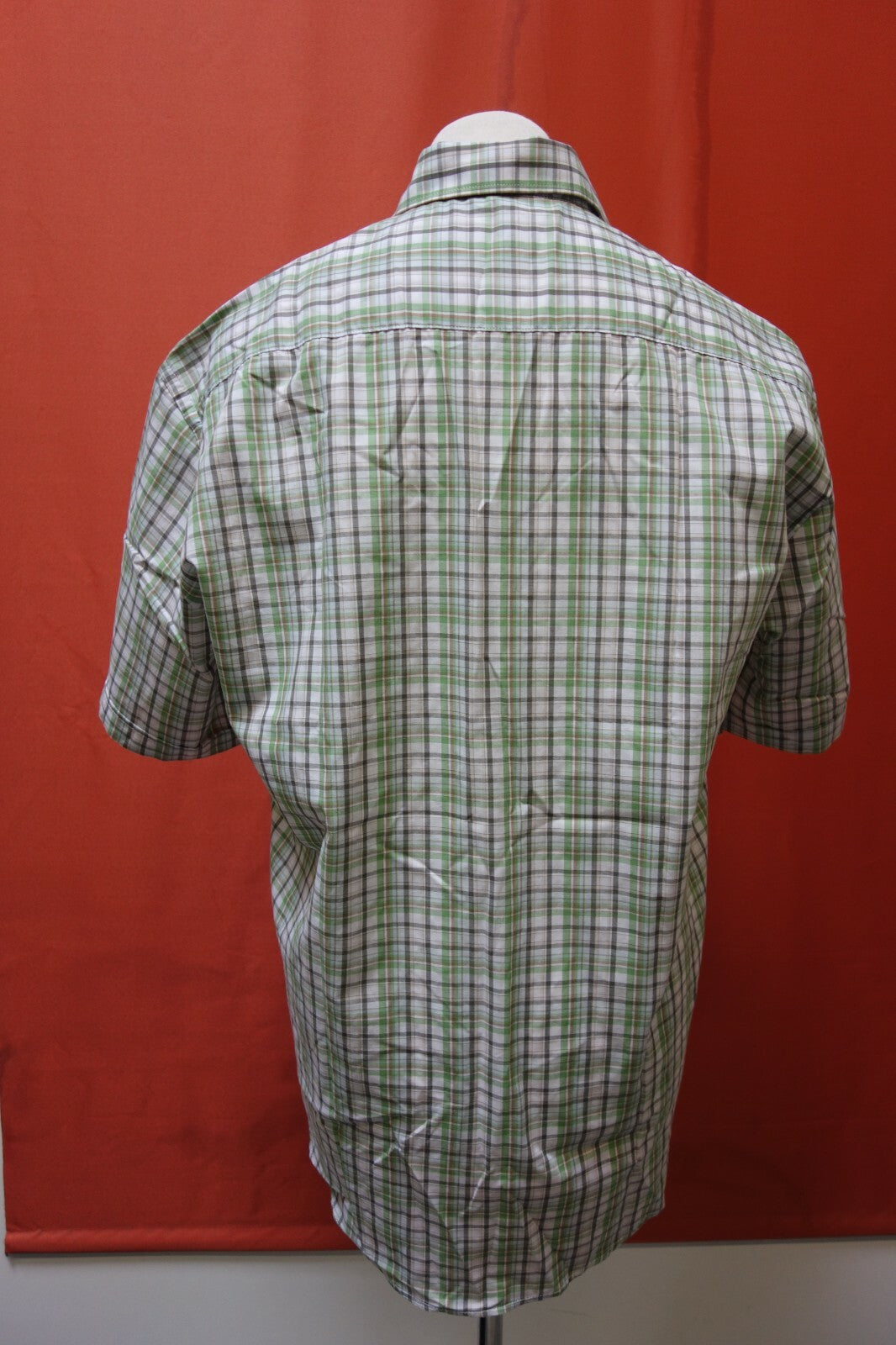 Herren Hemd GR 41/42 Bexleys grün kariert kurz arm super Zustand GR  E 03352