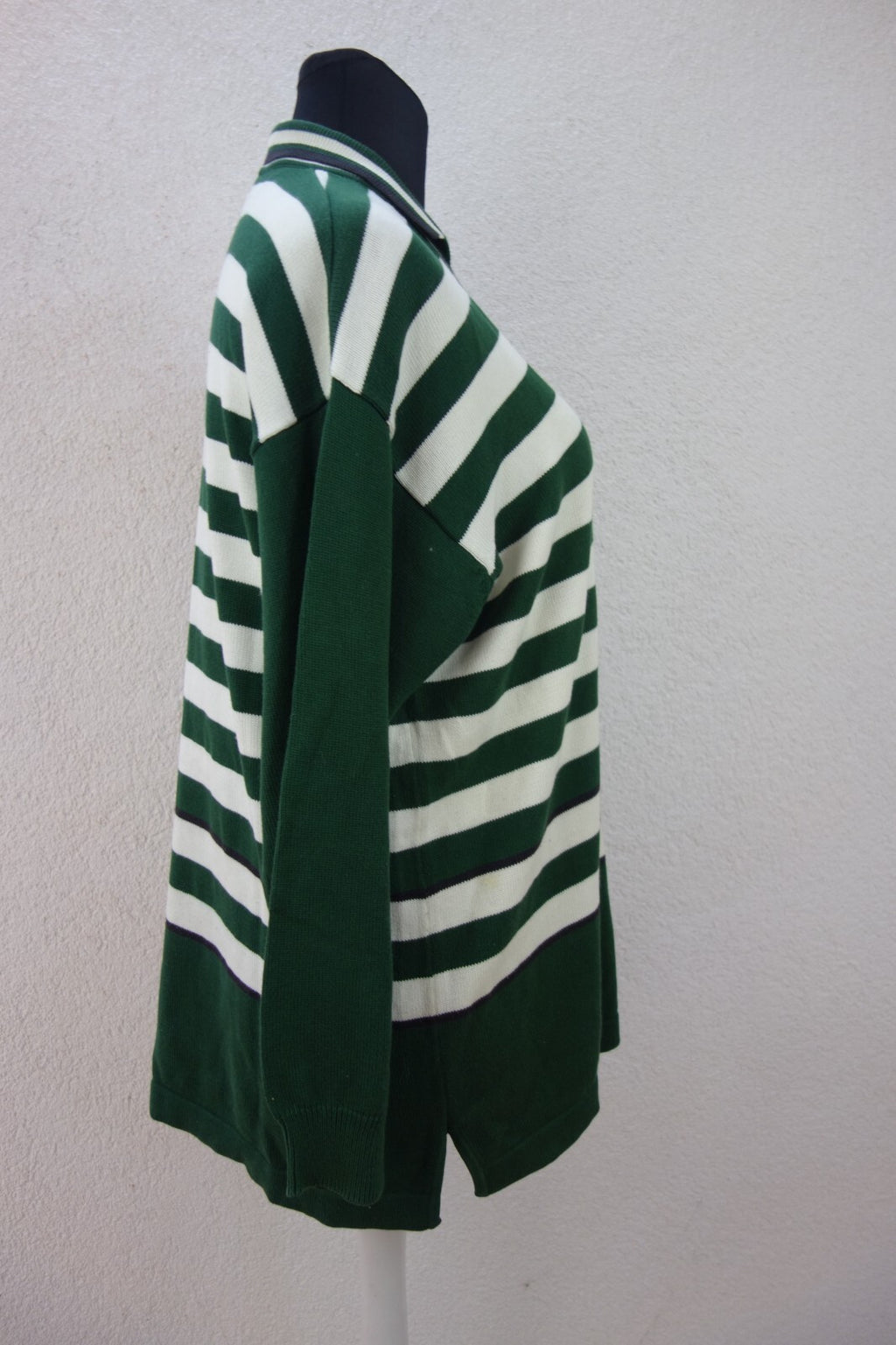 EK1907 Damen Pullover von Red Green, grün/weiß gestreift2