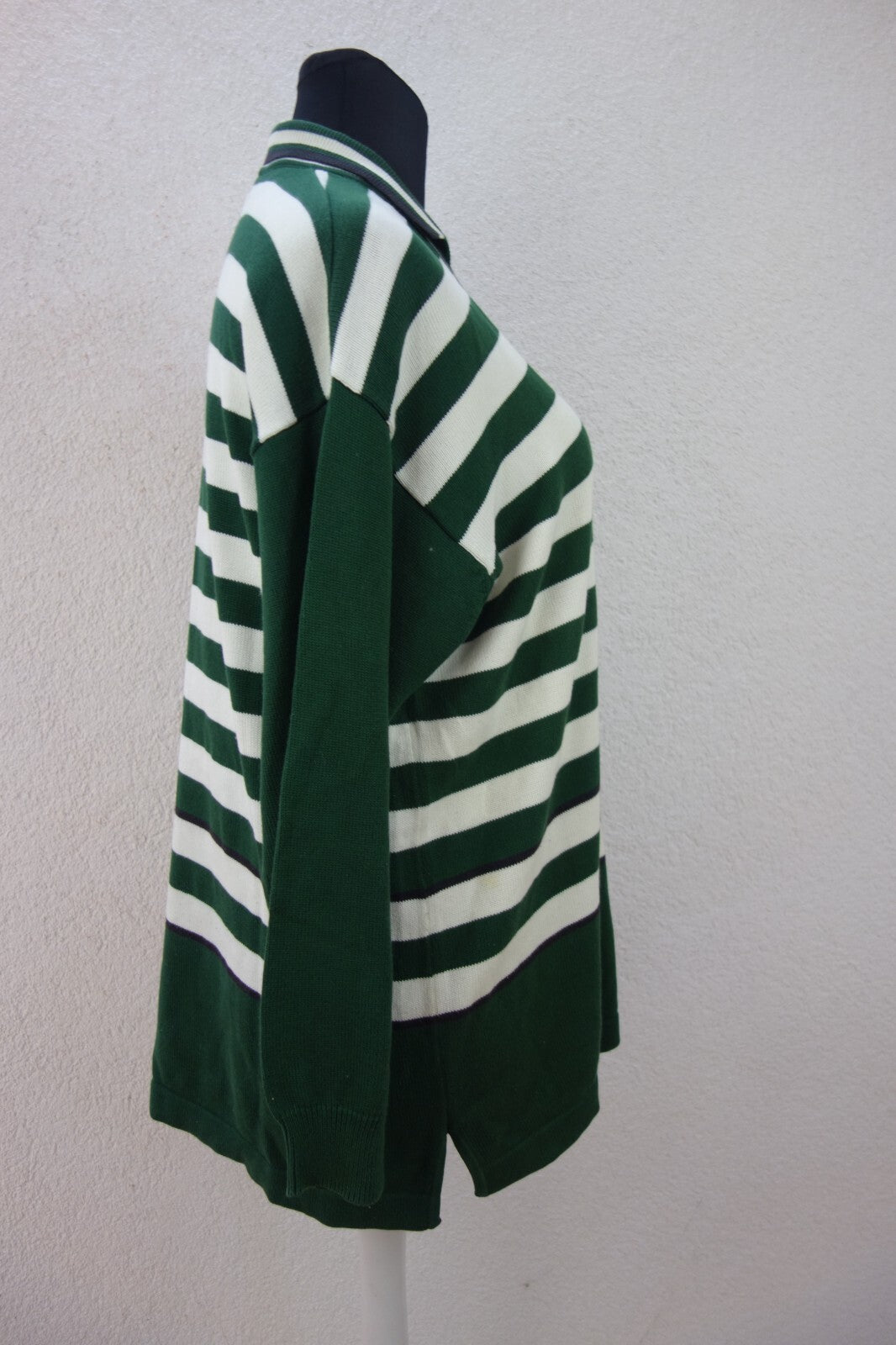 EK1907 Damen Pullover von Red Green, grün/weiß gestreift2