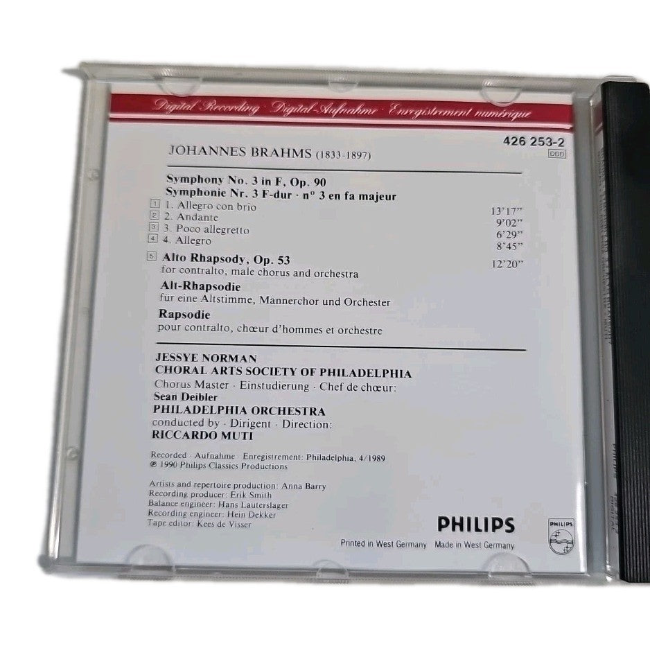 EB4051 Sinfonie 3/Alt-Rhapsodie von Norman, Muti,Philadelphia Orchester 1