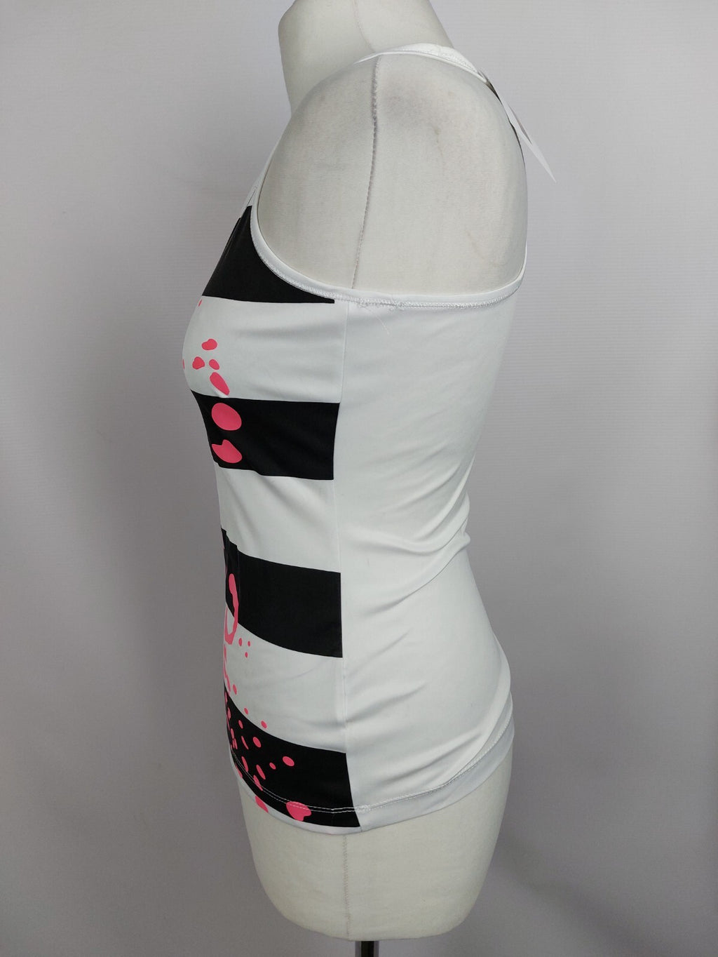 EK0522 Damen Sport Top von Adidas, schwarz/weiß/pink, Gr. XS3