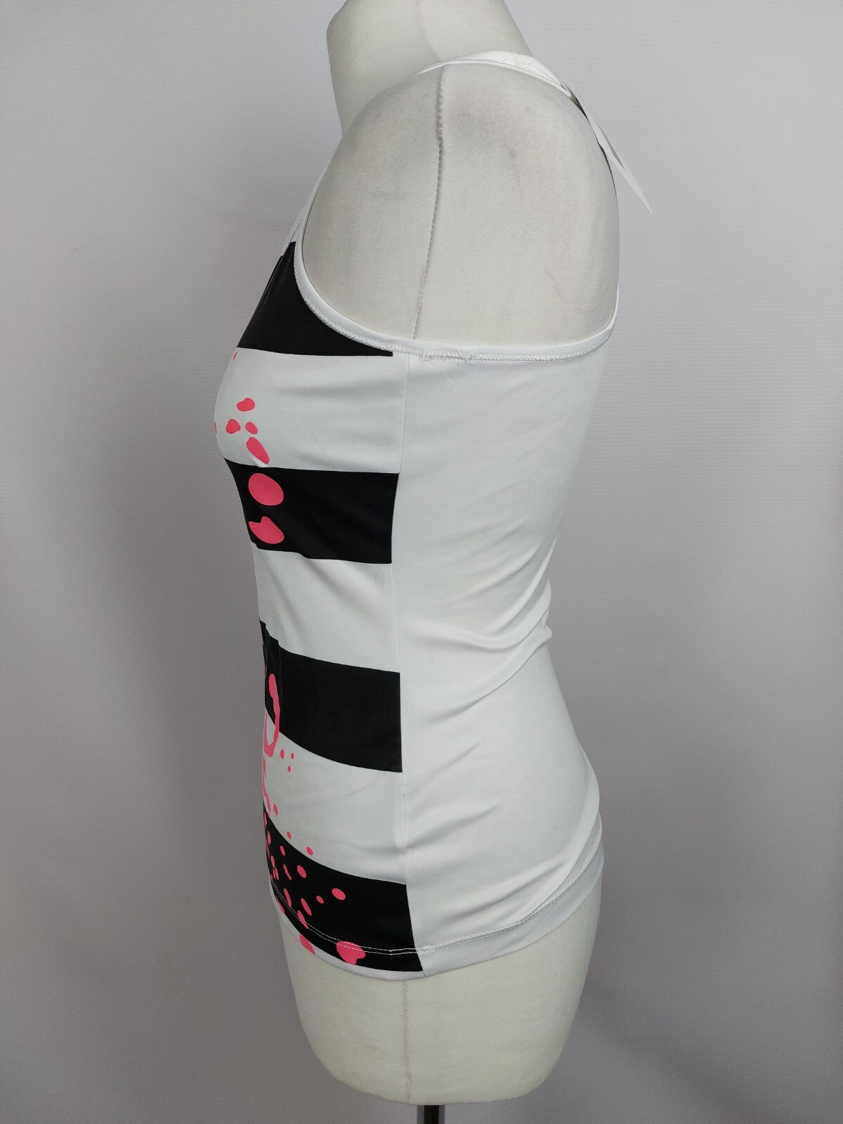 EK0522 Damen Sport Top von Adidas, schwarz/weiß/pink, Gr. XS3