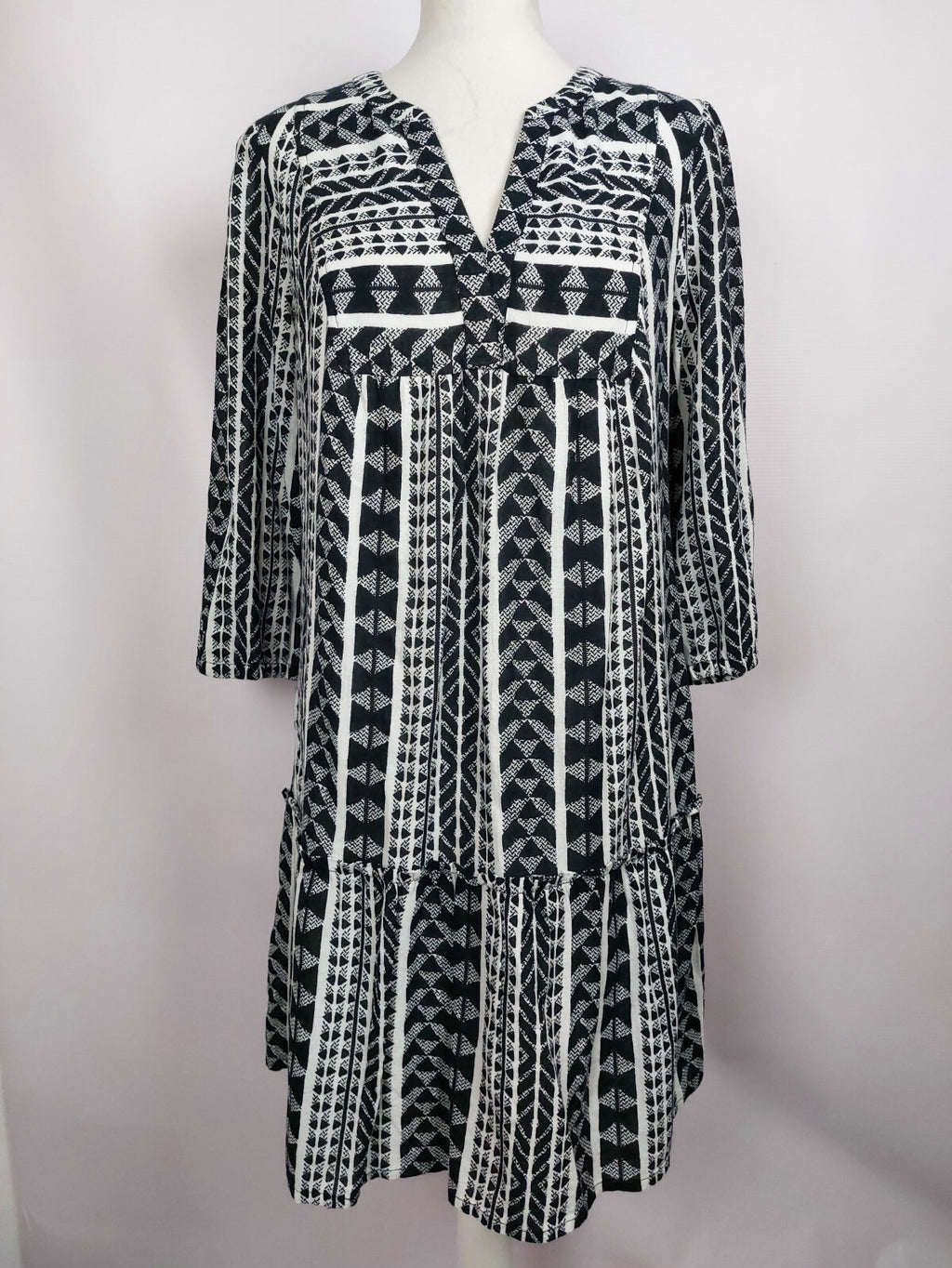 EK4788 Damen Kleid von Street One, schwarz/weiß, Gr. 340