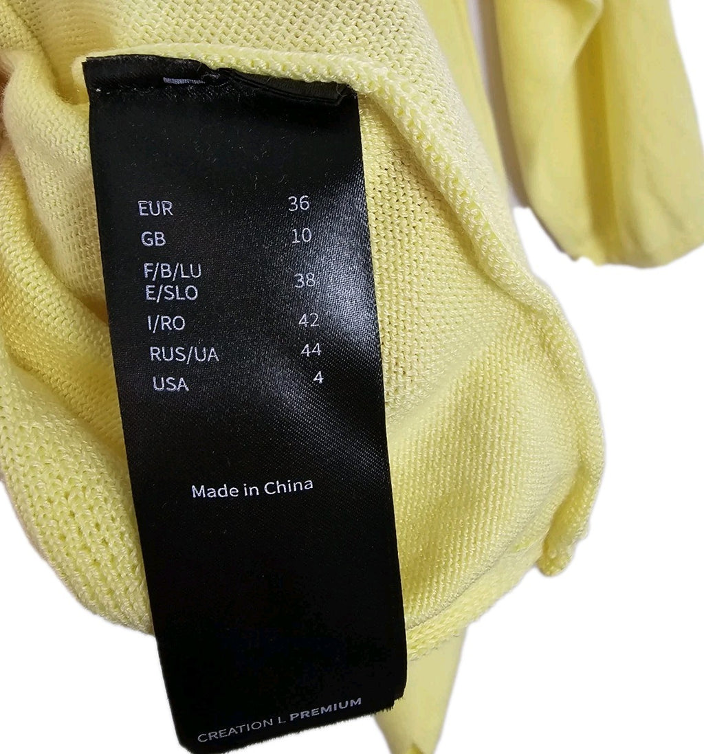 EK10908 Damen Pullover von Creation L Premium, Gelb, Gr. 364