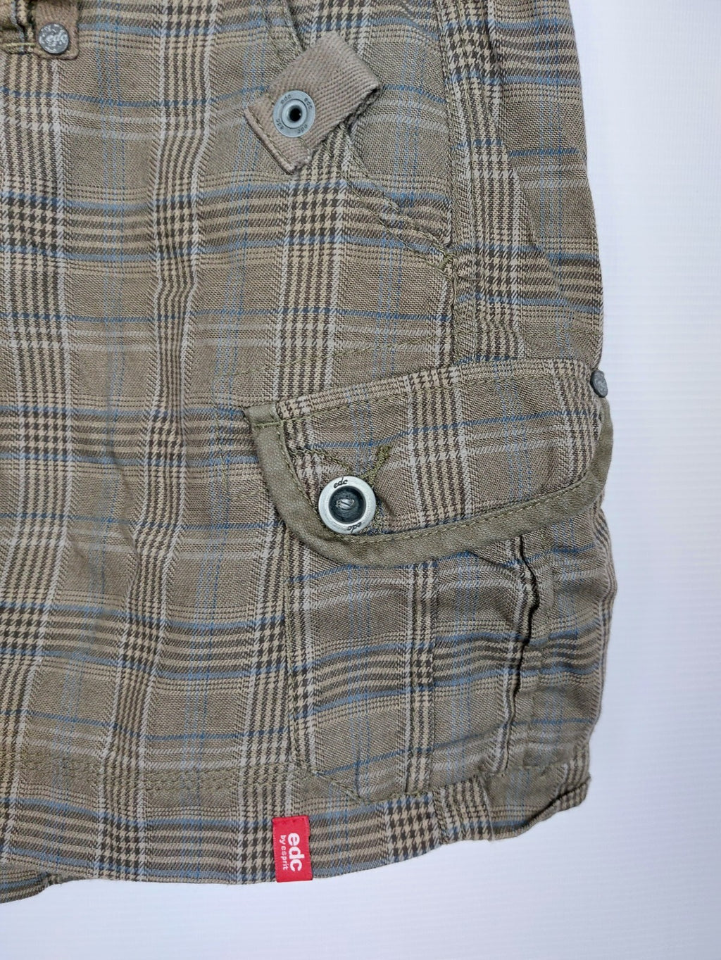 EK4435 Damen Rock von edc by Esprit, braun kariert, Gr. 381