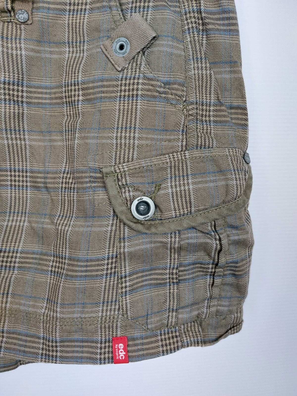EK4435 Damen Rock von edc by Esprit, braun kariert, Gr. 381