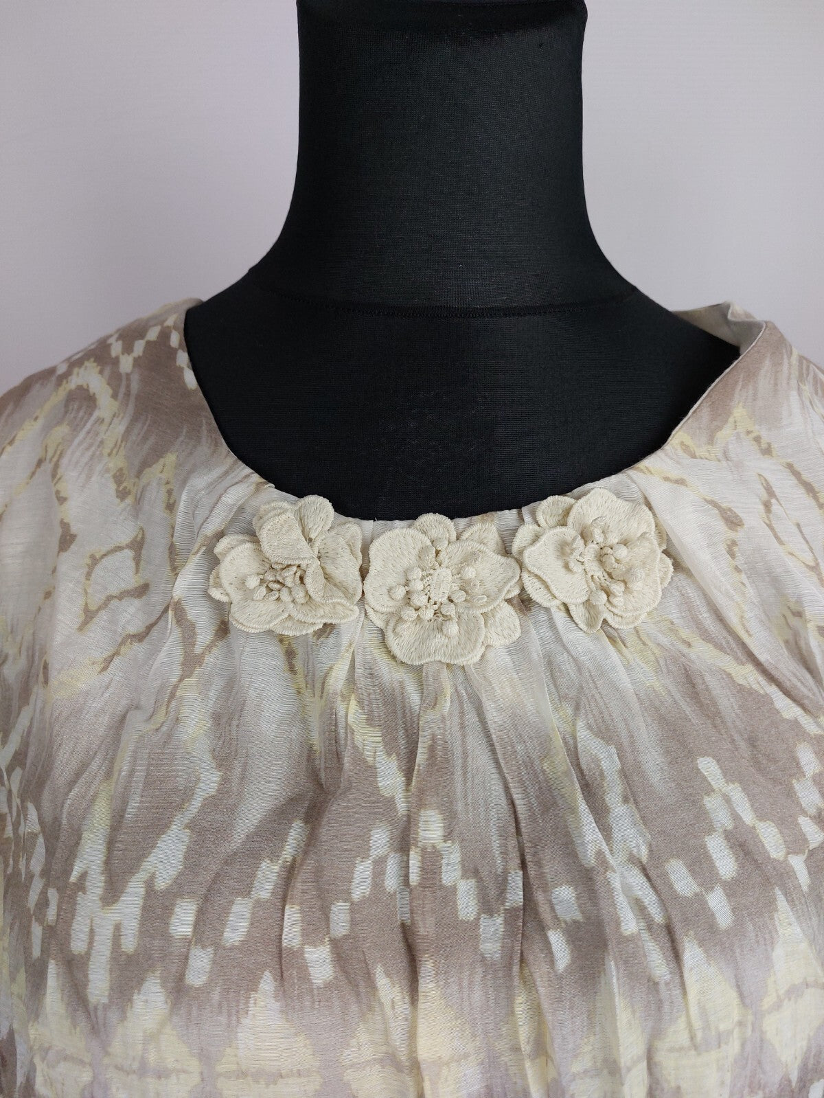 EK4678 Damen Bluse von Laura Torelli, beige, Gr. 481