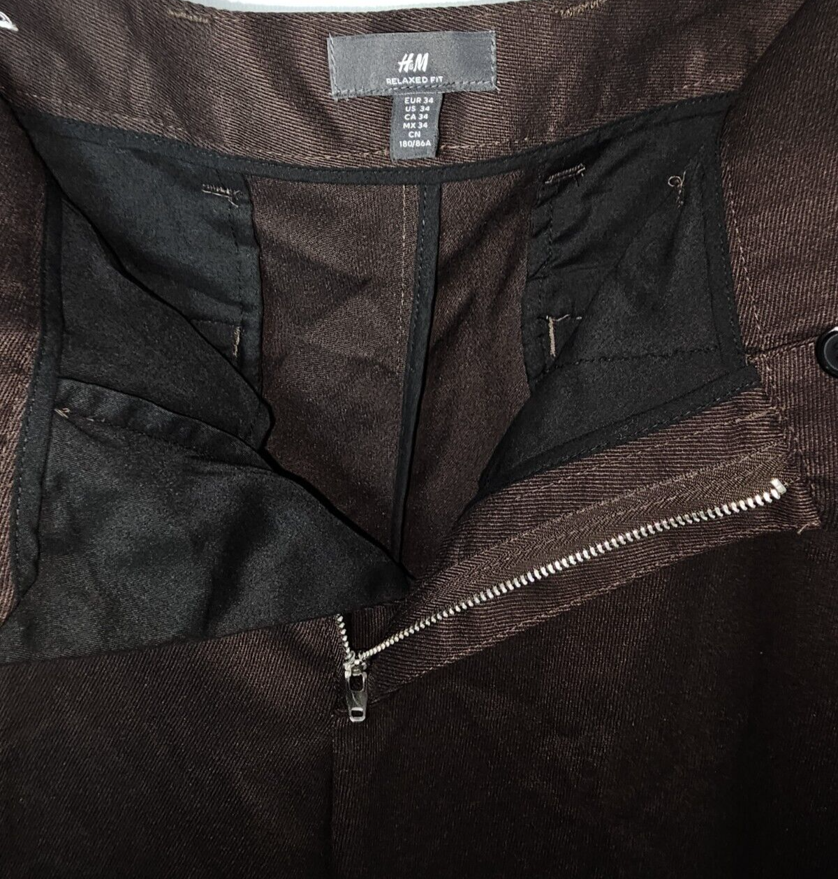 EK6798 Damen Hosen von H&M, braun, Gr.342