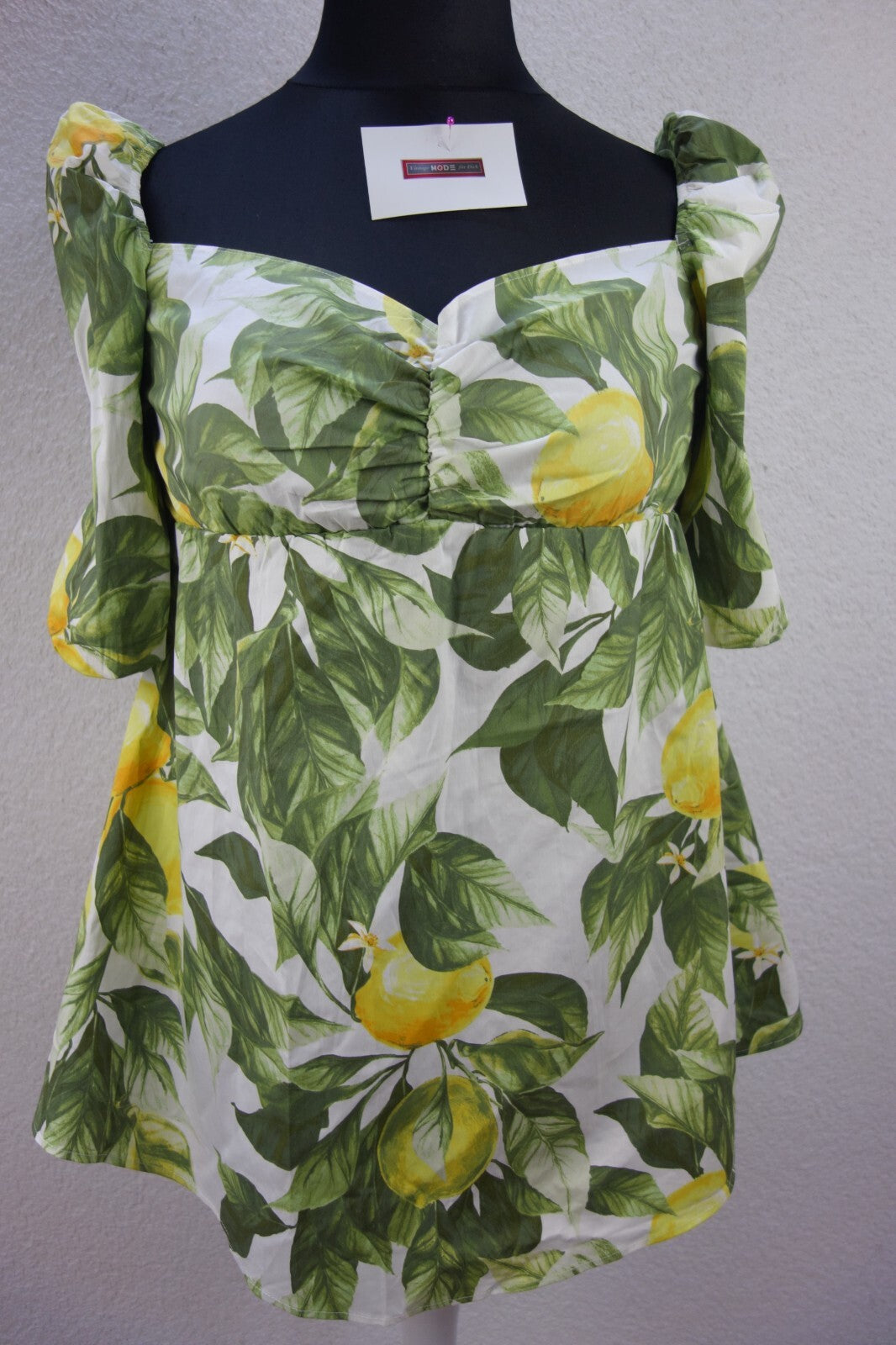 EK4164 Damen Oberteil von H&M, grün, weiß, gelb, gr. XL0