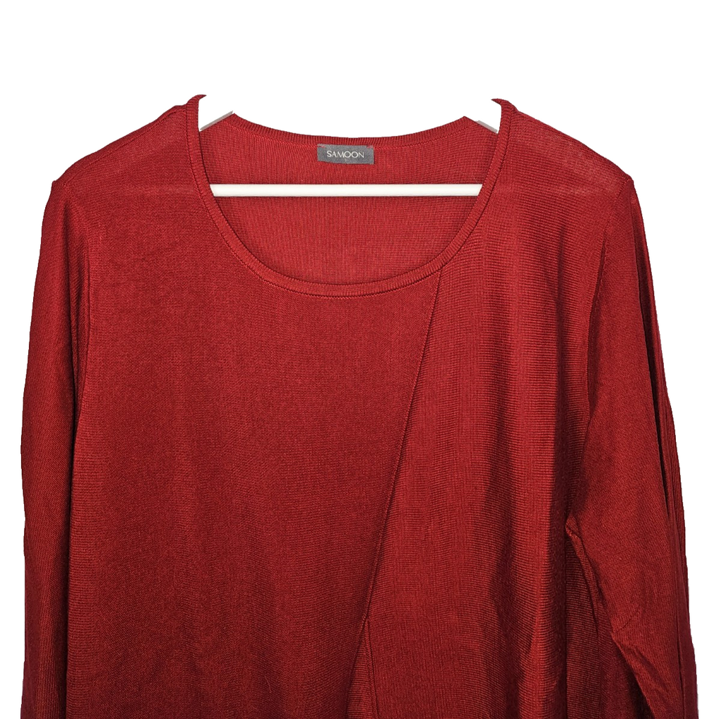 EK7199 Damen Sweatshirt von Samoon, Rot, Gr.461