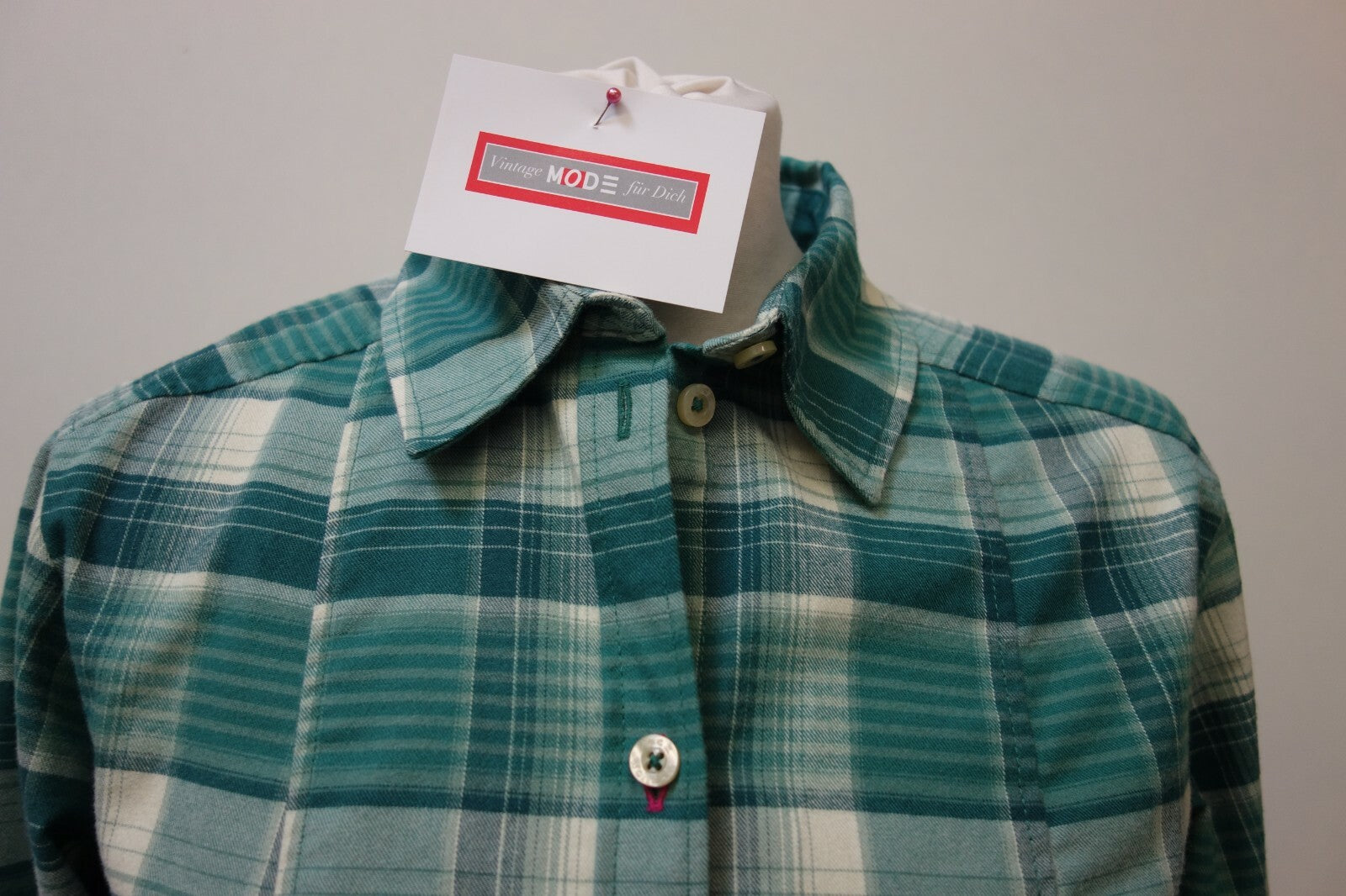 EK0411 Damen Bluse von Jack Wolfskin, grün, kariert, S1