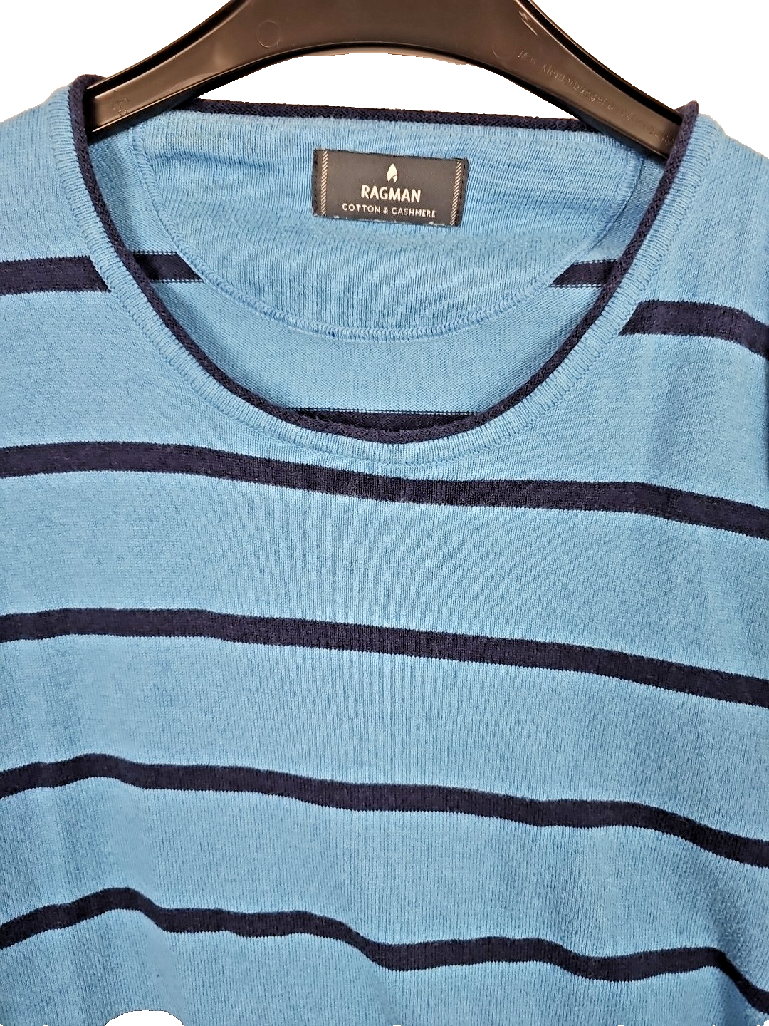 EK1249 Herren Pullover Ragman Gr. 2 XL Hellblau Gestreift 1