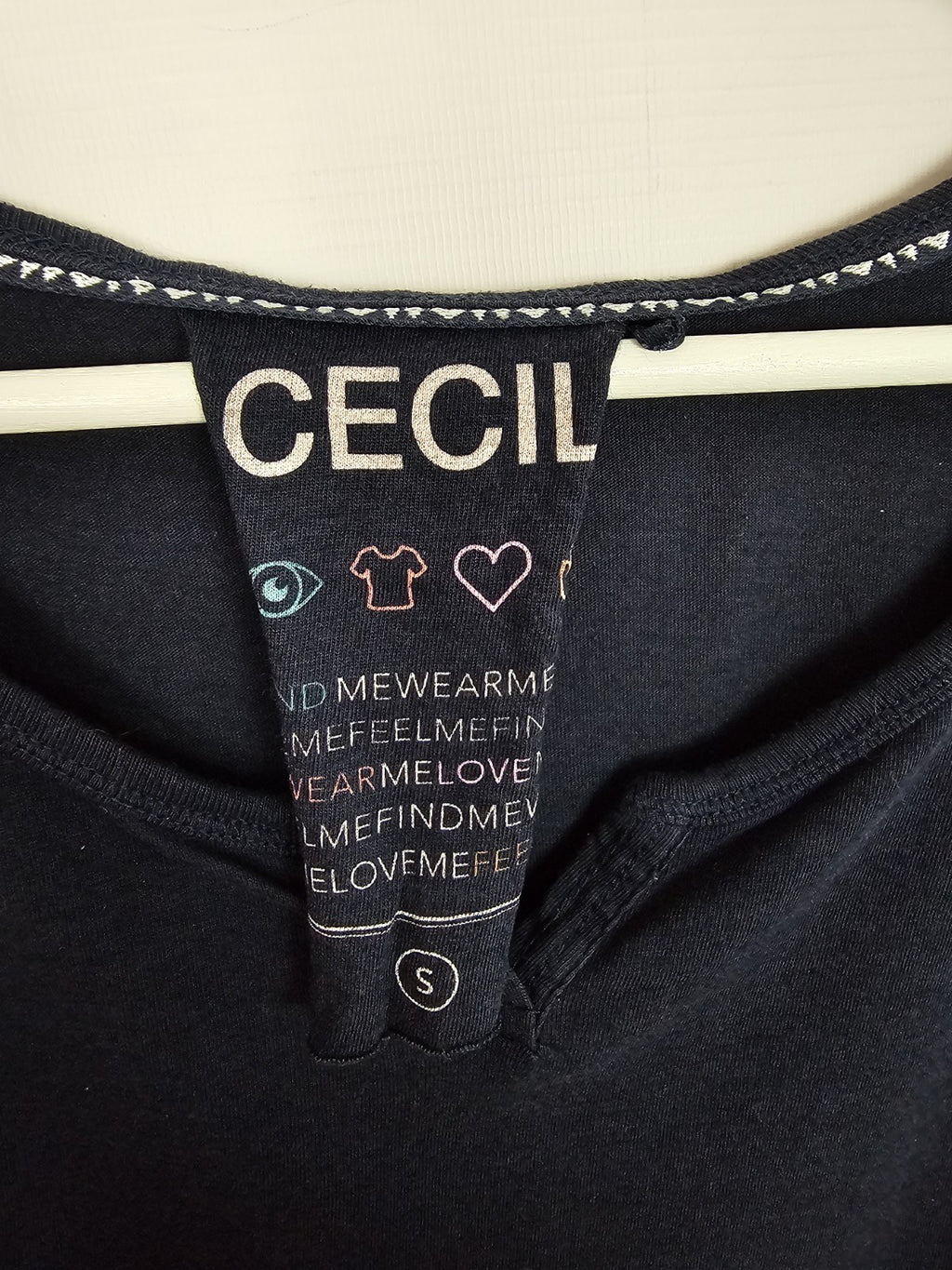 EK9258 Damen T-Shirt von Cecil, Dunkelblau, Gr. S1