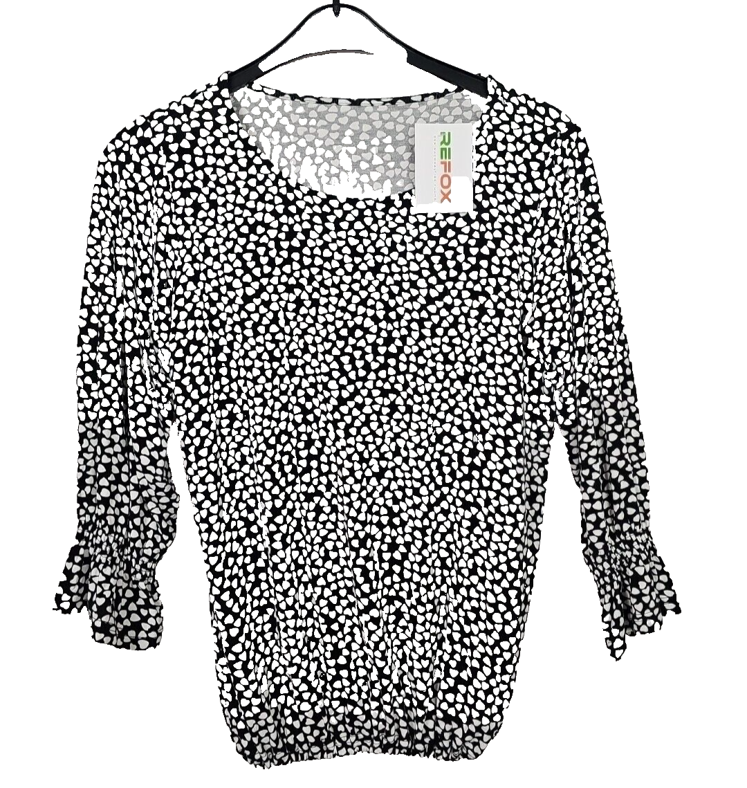 EK2763 Damen Bluse, Schwarz, Gr.M0