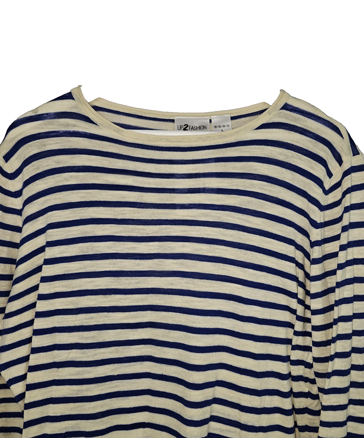 EK7807 Damen Pullover von Up2Fashion, beige-blau, Gr.L1
