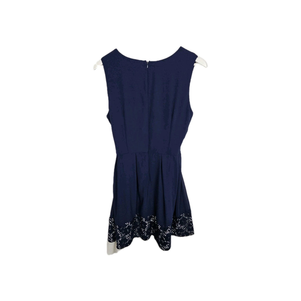 EK10137 Damen Kleid Apricot, blau, Gr.M2