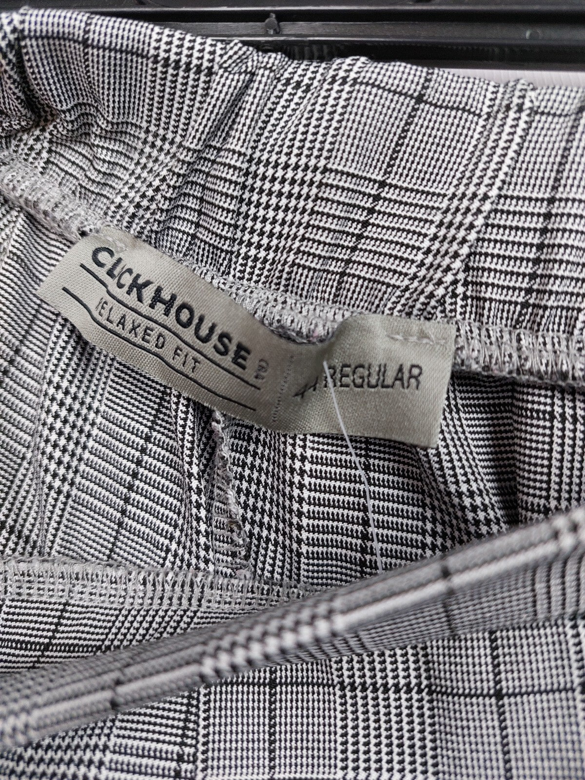 EK2144 Damen Hose von Clockhouse, grau kariert, Gr. 445