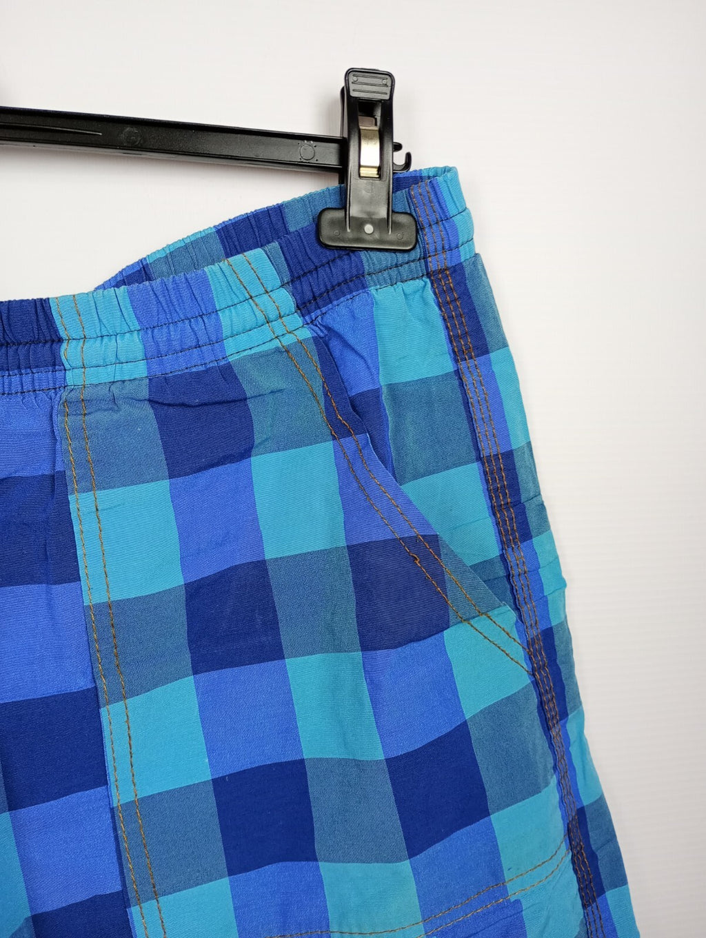 EK5247 Herren kurze Hose von Fotouhi, blau kariert, Gr. 3XL3
