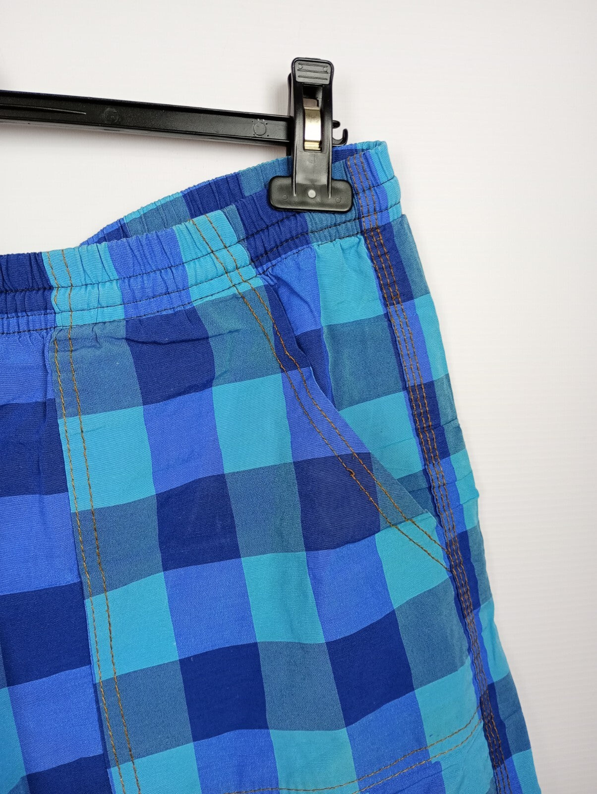 EK5247 Herren kurze Hose von Fotouhi, blau kariert, Gr. 3XL3