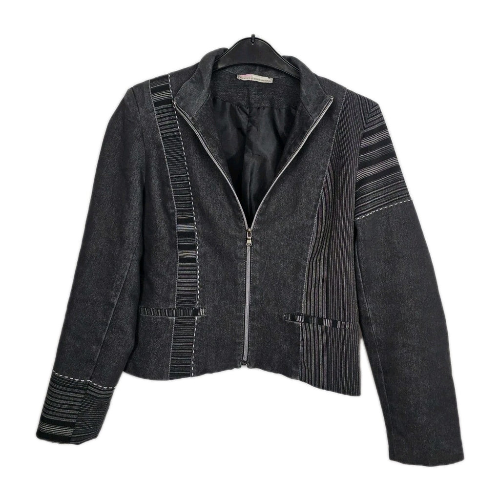 EK10249 Damen Zweiteiler von "Femmes je vous aime", grau, Jacke und Hose, Gr.381