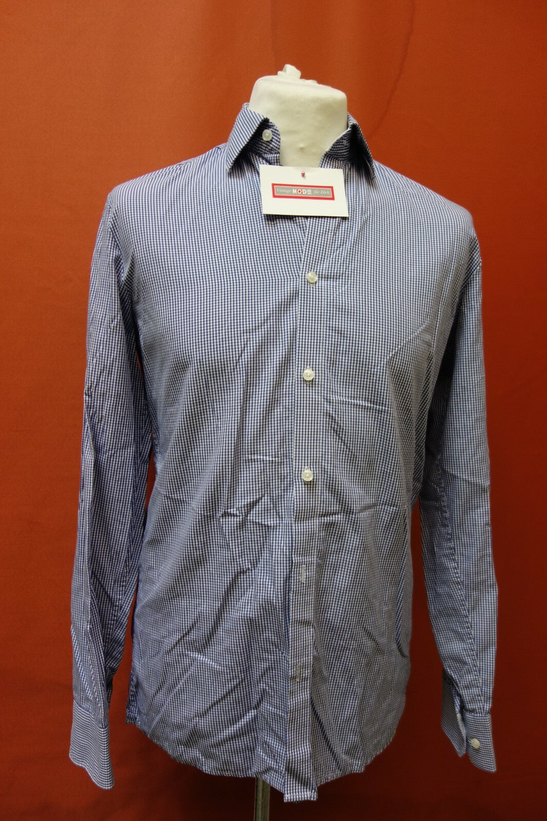 EK0247 Herren Hemd von Einhorn, kariert, blau, 390