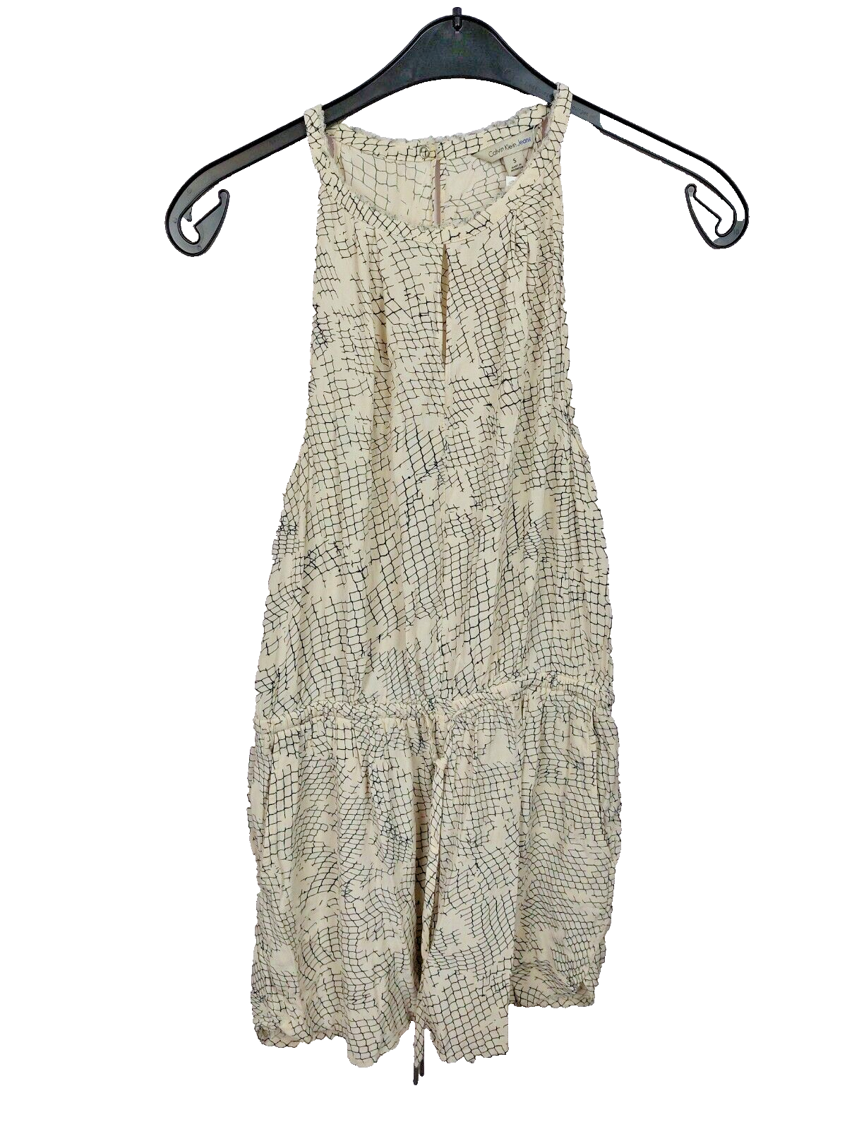 EK3275 Damen Jumpsuit von Calvin Klein, beige/schwarz, gr. S0