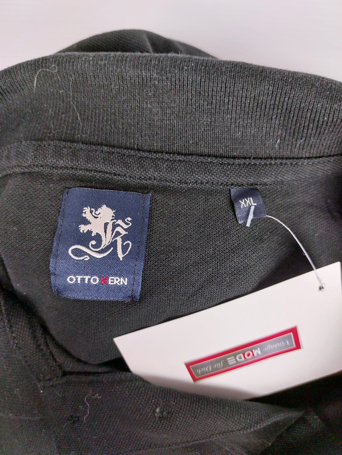 EK3953 Herren Polo von Otto Kern, schwarz, Gr. 2XL4