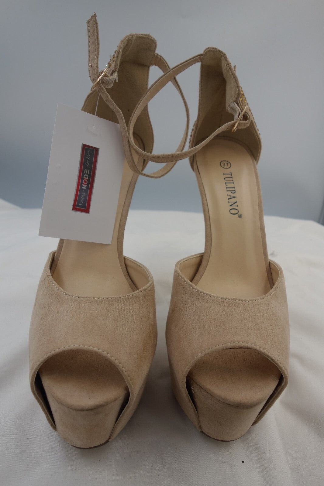 ES0158 Damen Pumps von Tulipano, beige, Gr. 371