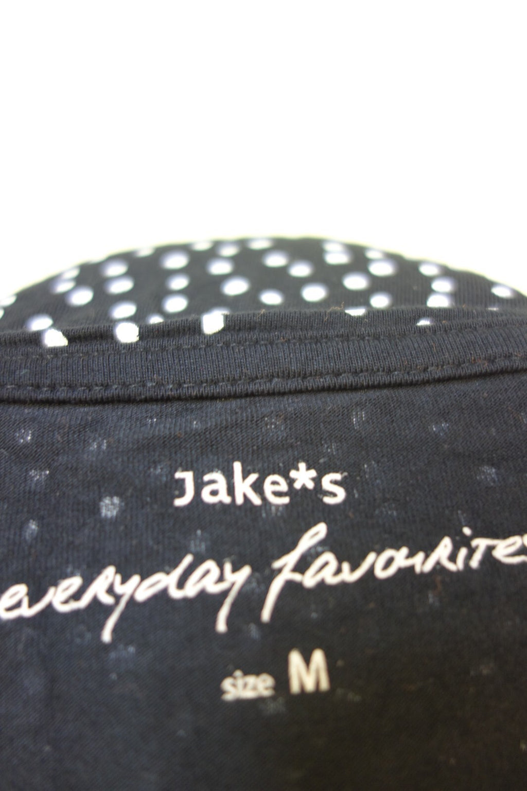 EK3548 Damen T-Shirt von Jake´s, schwarz mit weißen Punkten, Gr. M4