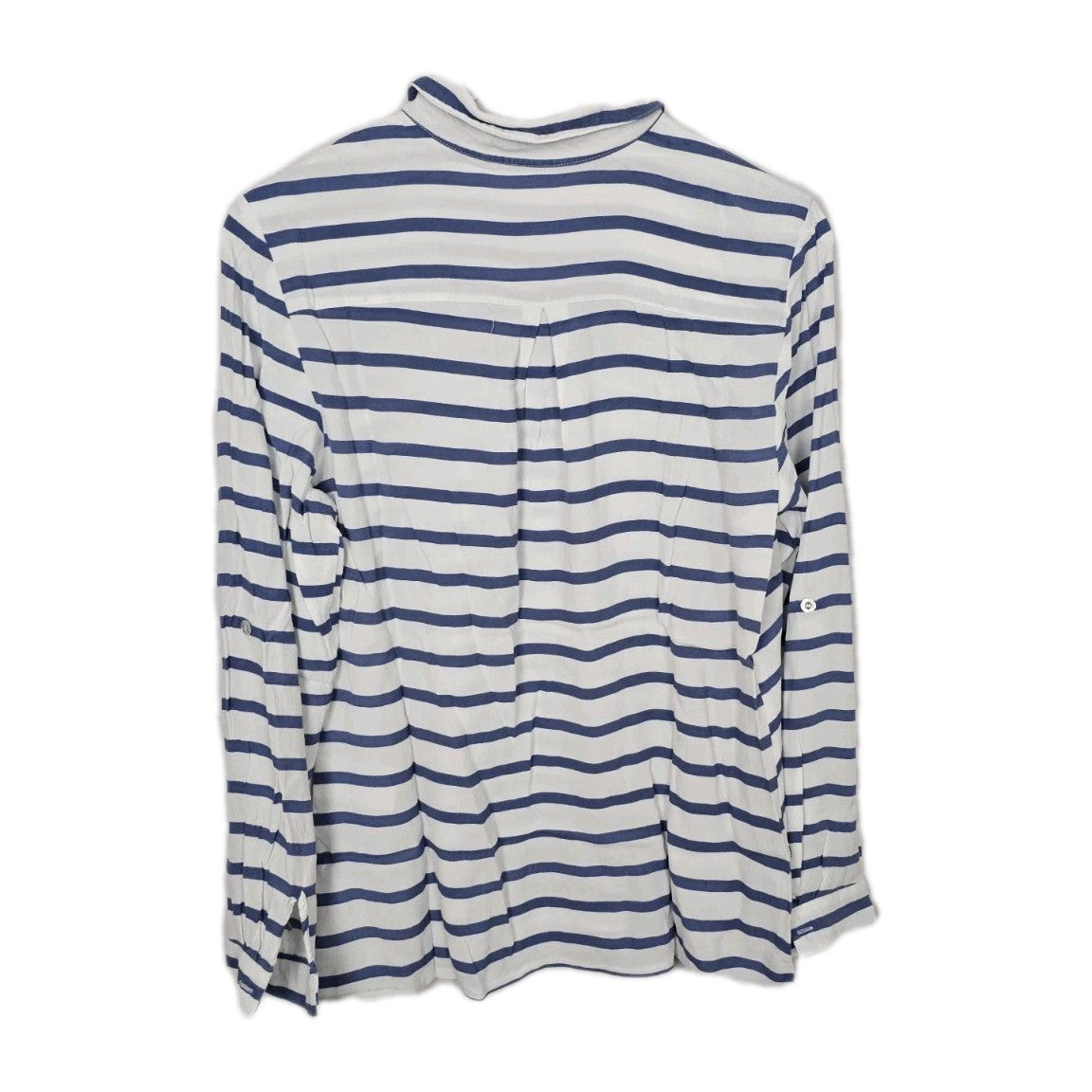 EK8756 Damen Bluse von Création, Blau/Weiß, Gr. 404