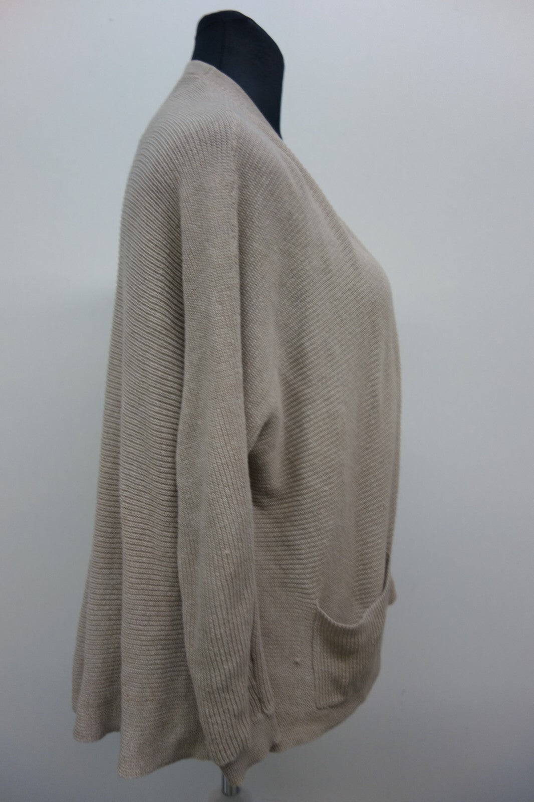 EK0788 Damen Oversize Strickjacke von Pull&Bear, beige, Gr. M2