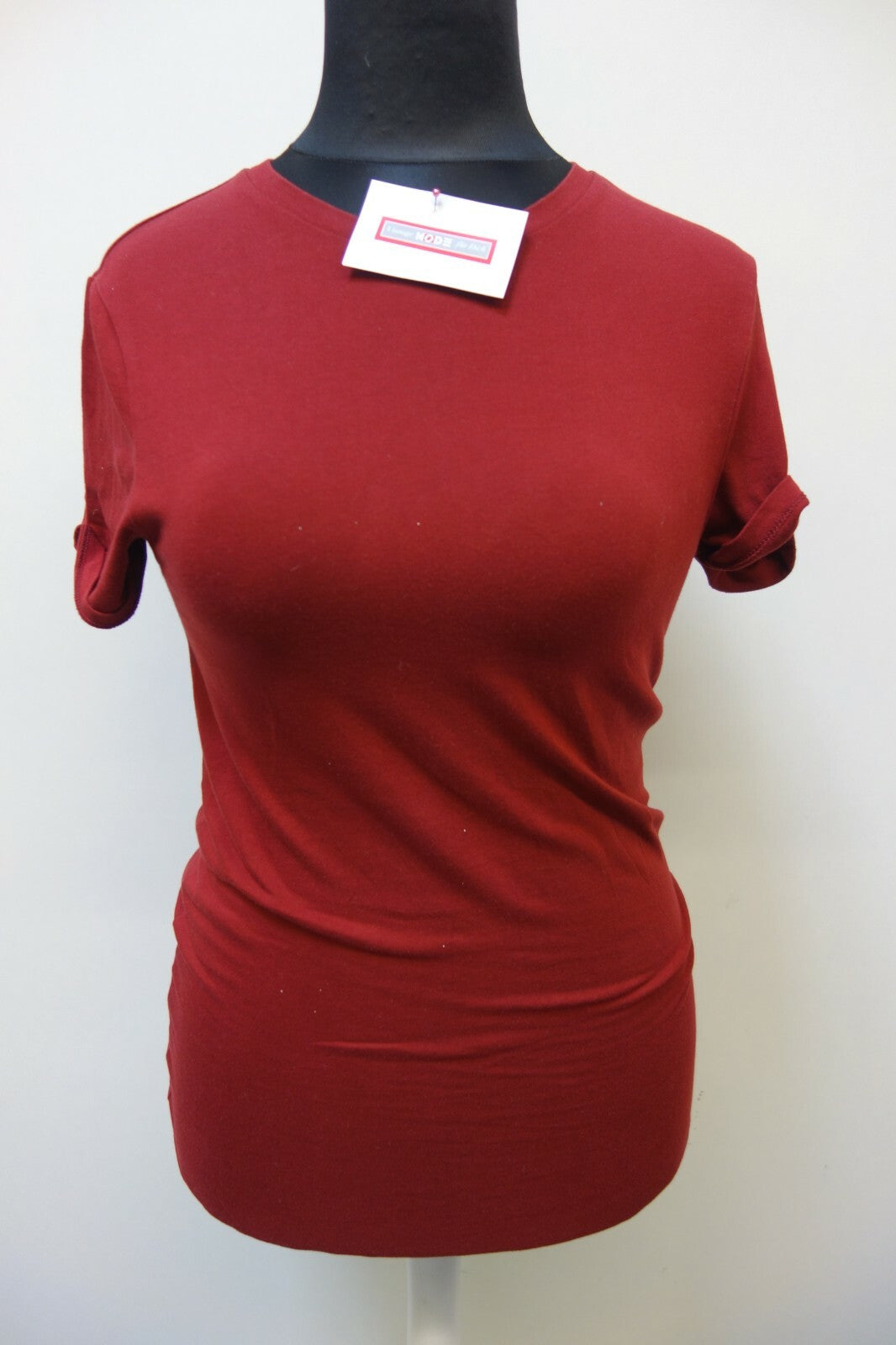 EK0650 Damen T-Shirt von Asos, dunkelrot, M0