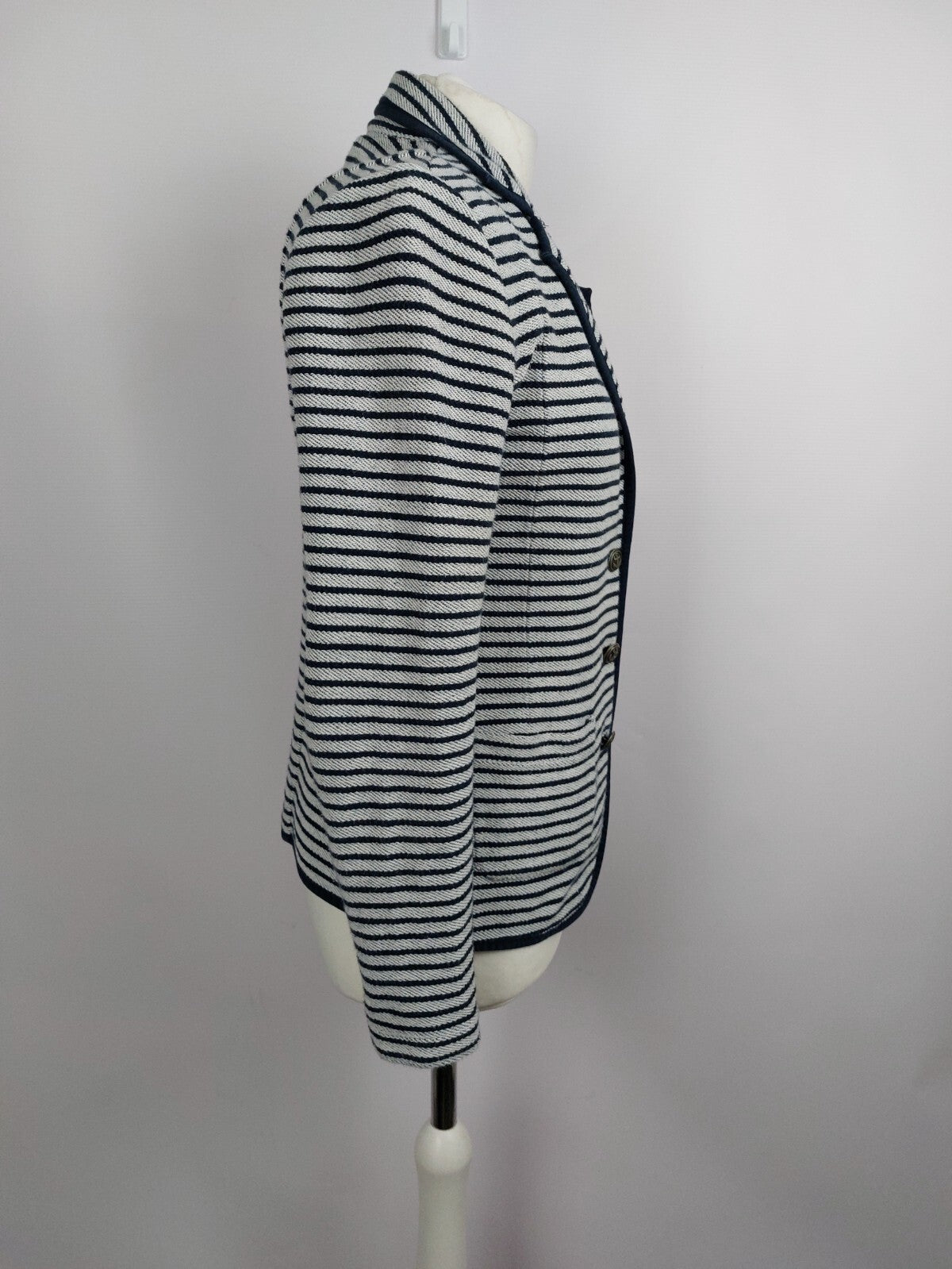 EK4494 Damen Blazer von Lands`end, blau-weiß, Gr.S5