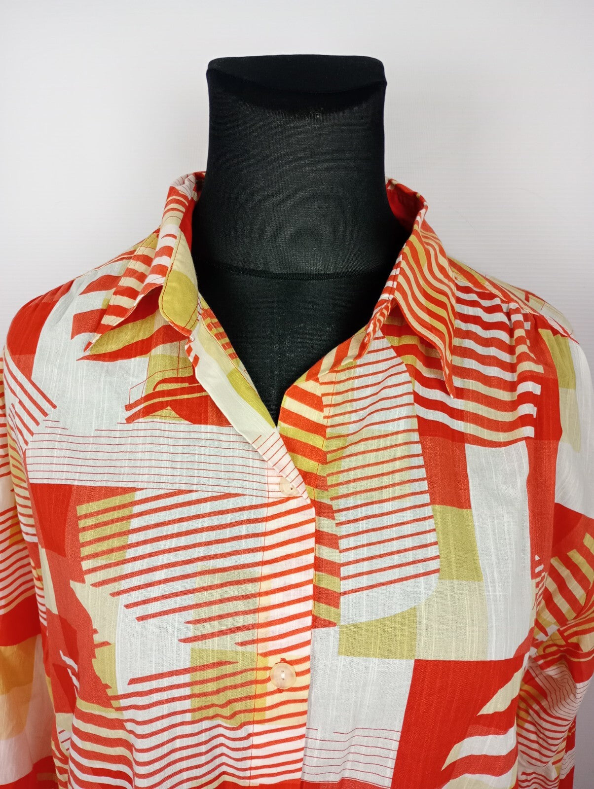 EK5117 Damen Bluse von Finnkarelia, rot/beige/weiß, Gr. 461