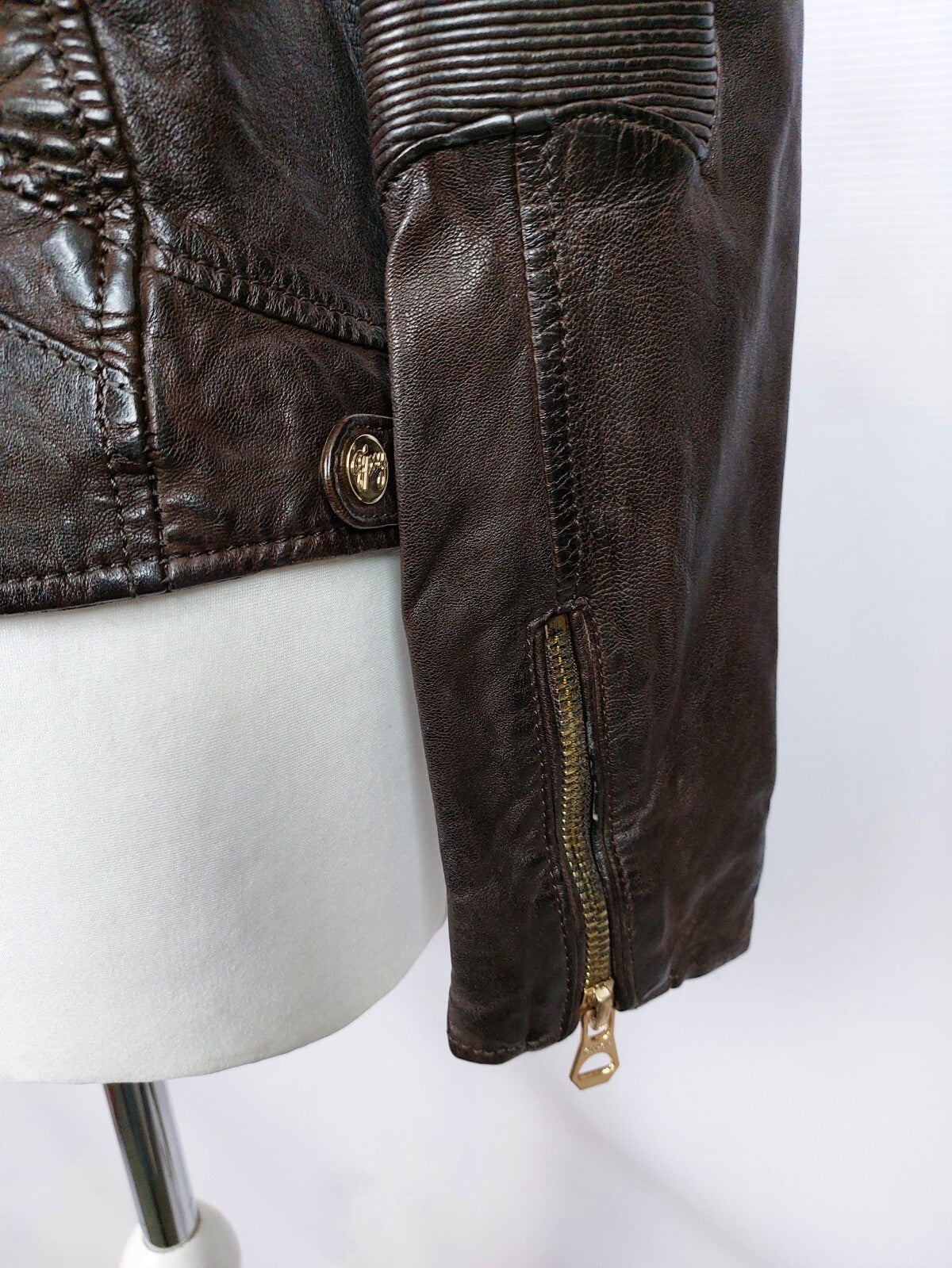 EK3165 Damen Lederjacke von Gipsy, braun, Gr. L (fällt kleiner aus)10