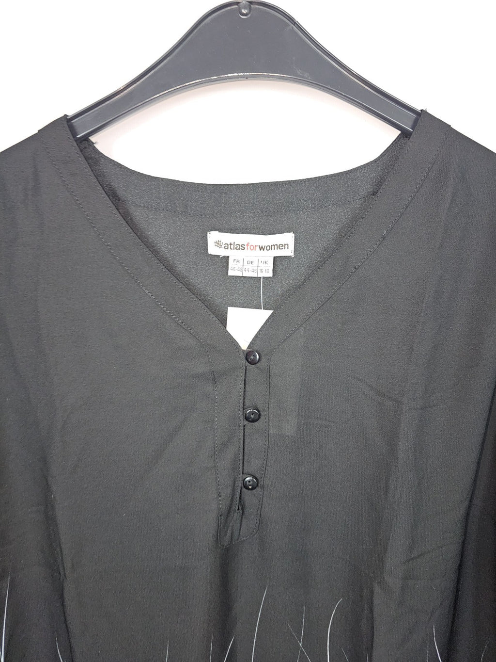 EK9072 Damen Bluse von Atlas For Woman, Schwarz, Gr. 46/481