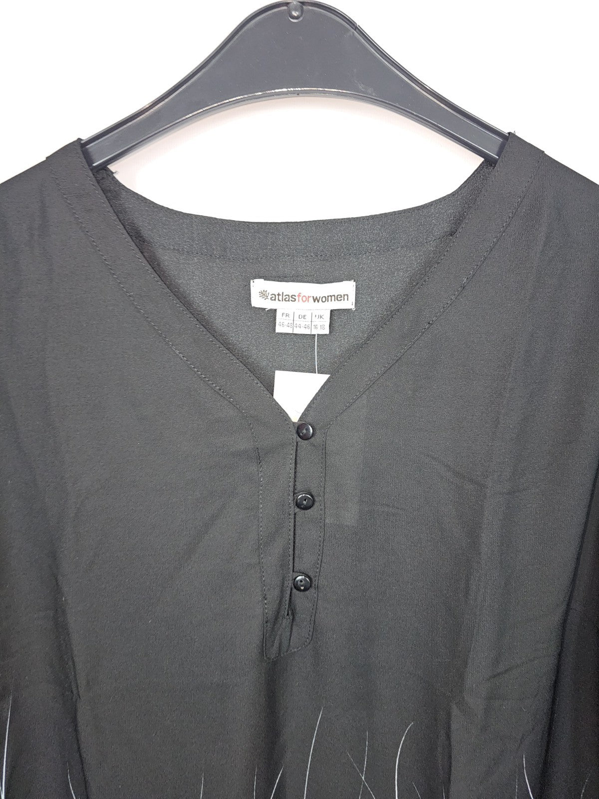 EK9072 Damen Bluse von Atlas For Woman, Schwarz, Gr. 46/481