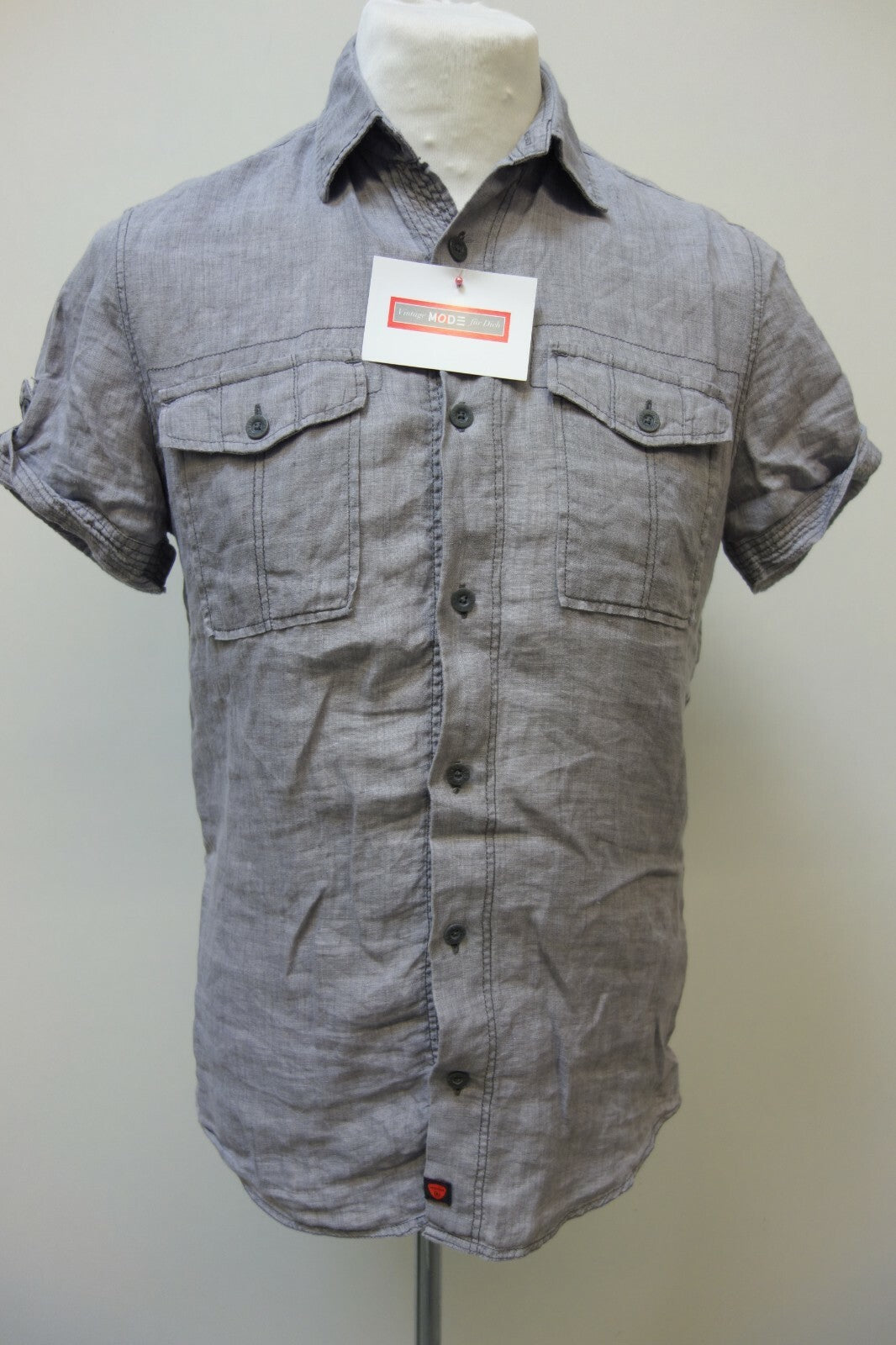 EK1007 Leinen Bluse Damen aus100 % Leinen von Strellson grau Gr. S0