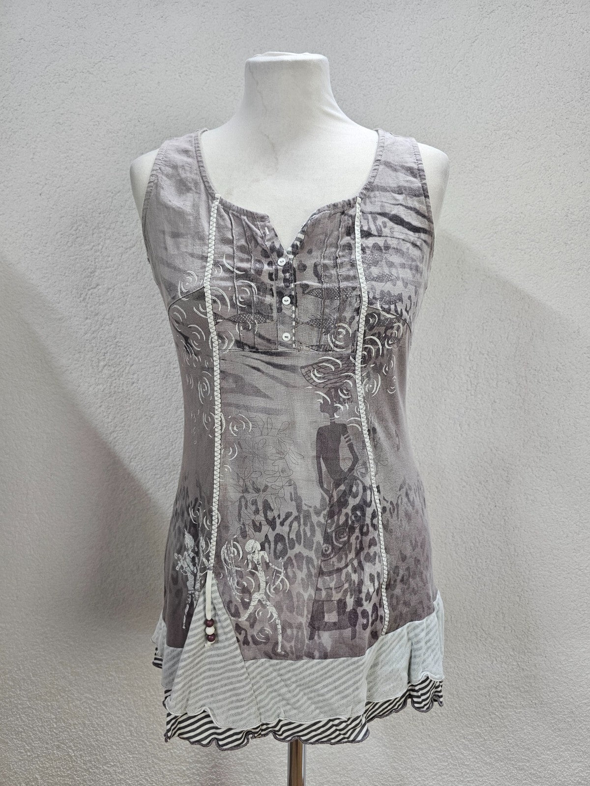 EK6135 Damen Bluse von Kalisson, grau, Gr. S0