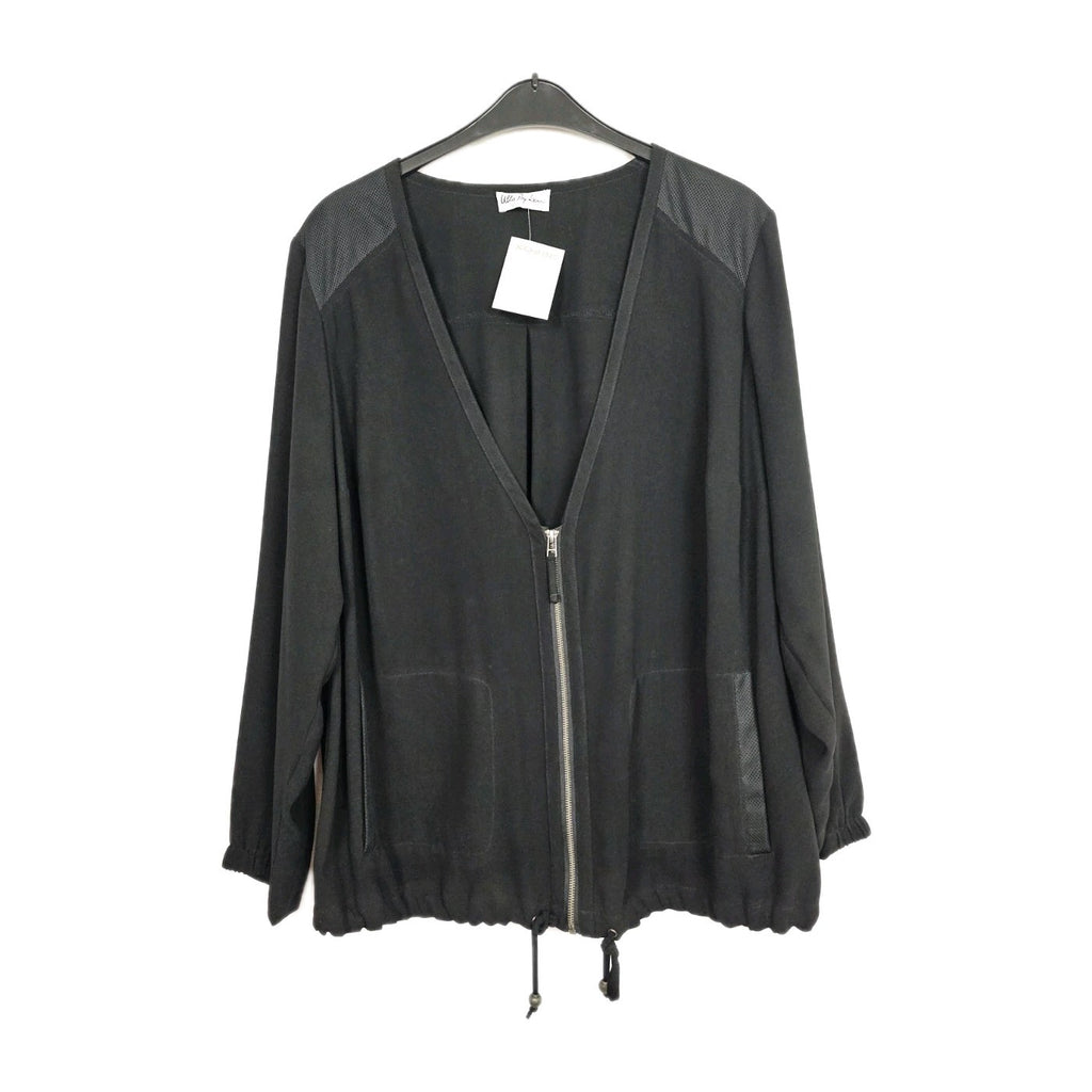 EK10233 Damen Blousen Jacke von Ulla Popken, Schwarz, Gr. 560