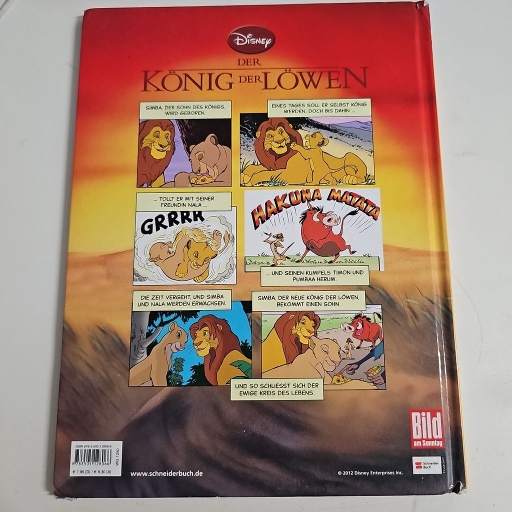EB1968 BamS-Edition, Disney Filmcomics: Der König der Löwen von Walt Disney 1