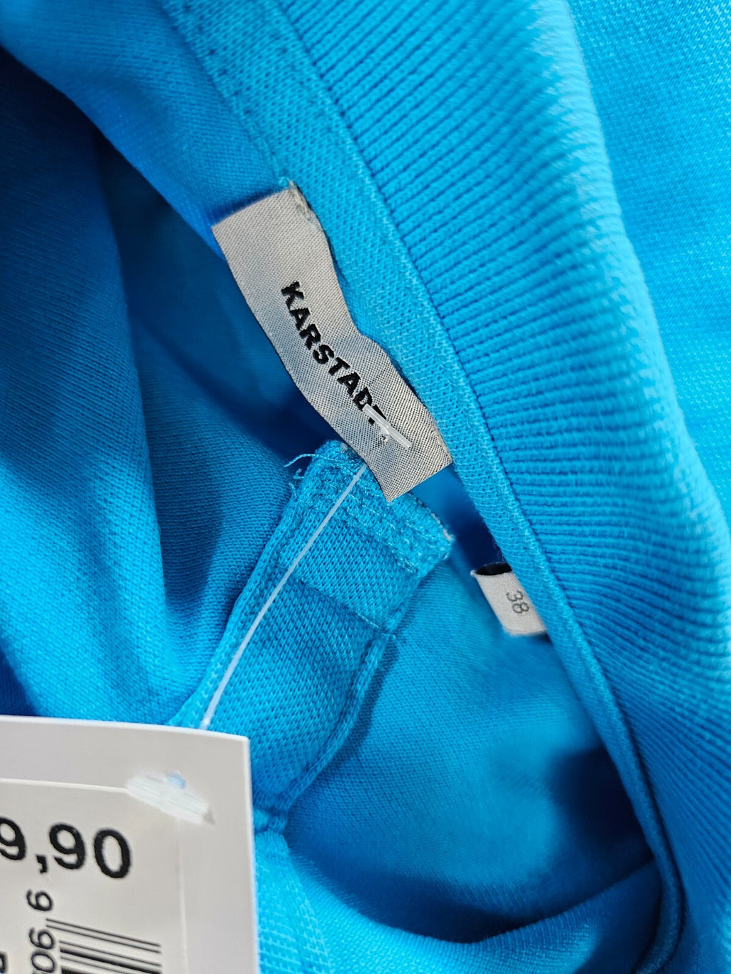 EK6092 Damen Polohirt von Karstadt, blau, Gr. 384