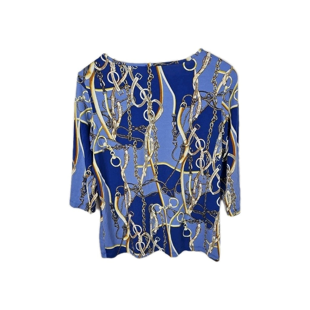 EK8758 Damen T-Shirt Goldener Blau Gr.M3