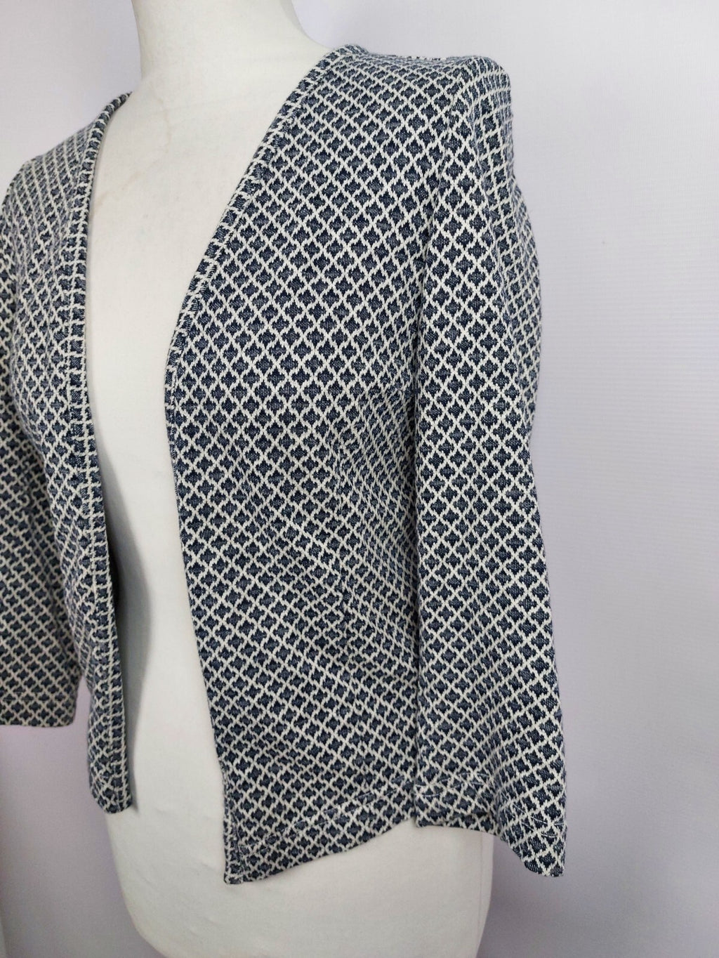 EK4480 Damen Strickjacke von Opus, blau-weiß, Gr.362