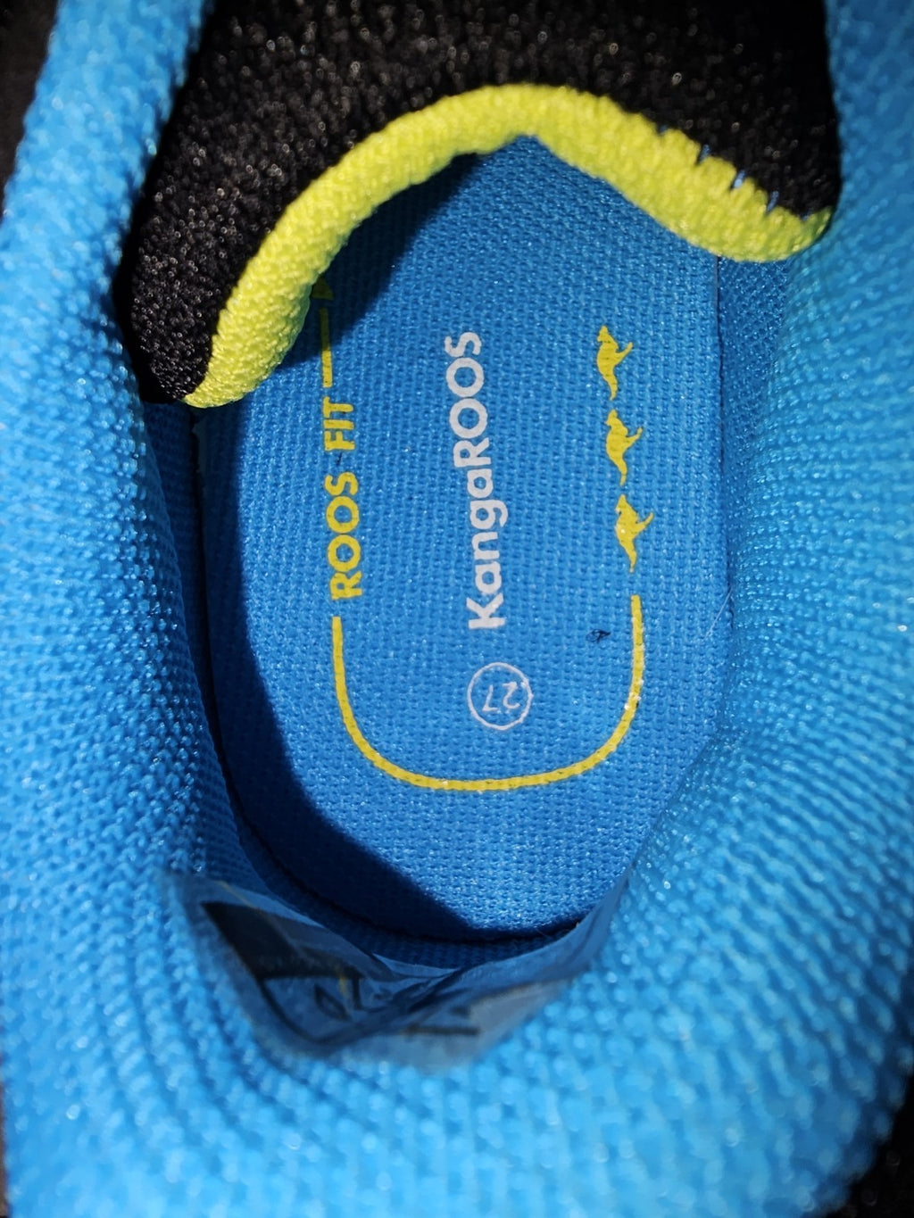 ES357 Kinder Sneaker von KangaRoos, blau-grün- schwarz, mit Lichteffekt, Gr.275